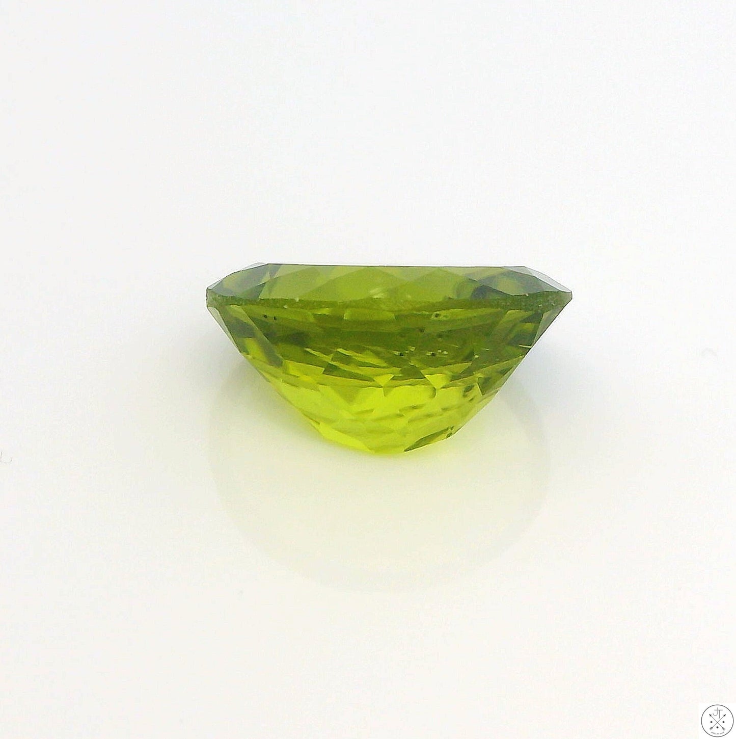 3.55 Carat Natural Peridot 11 x 9 mm Oval Faceted Gemstone Loose