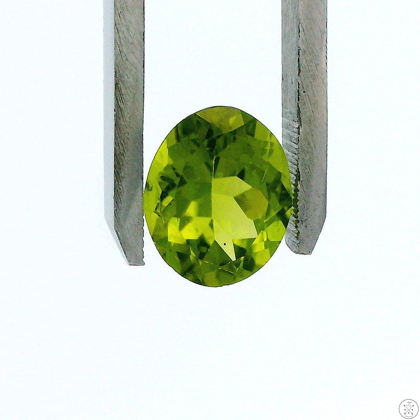 3.55 Carat Natural Peridot 11 x 9 mm Oval Faceted Gemstone Loose