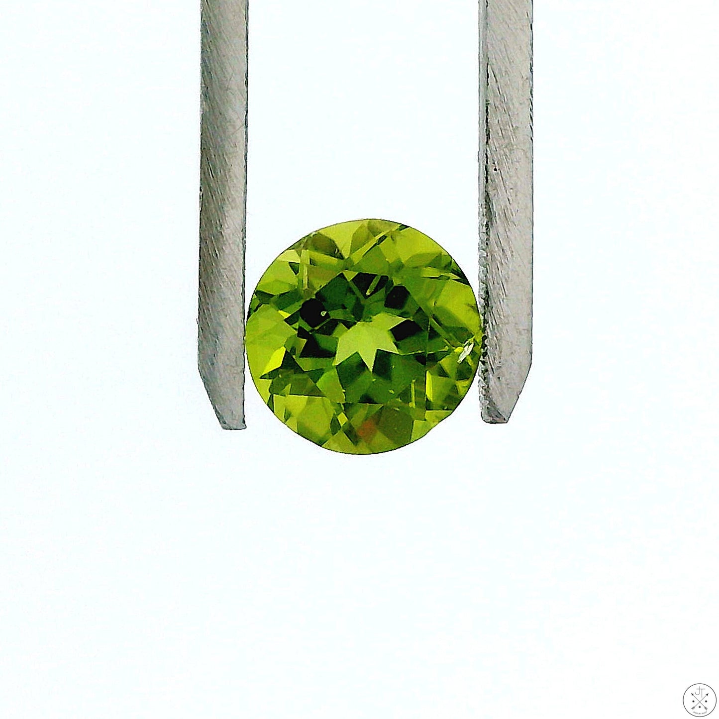3.36 Carat Natural Peridot 9 mm Round Faceted Gemstone Loose