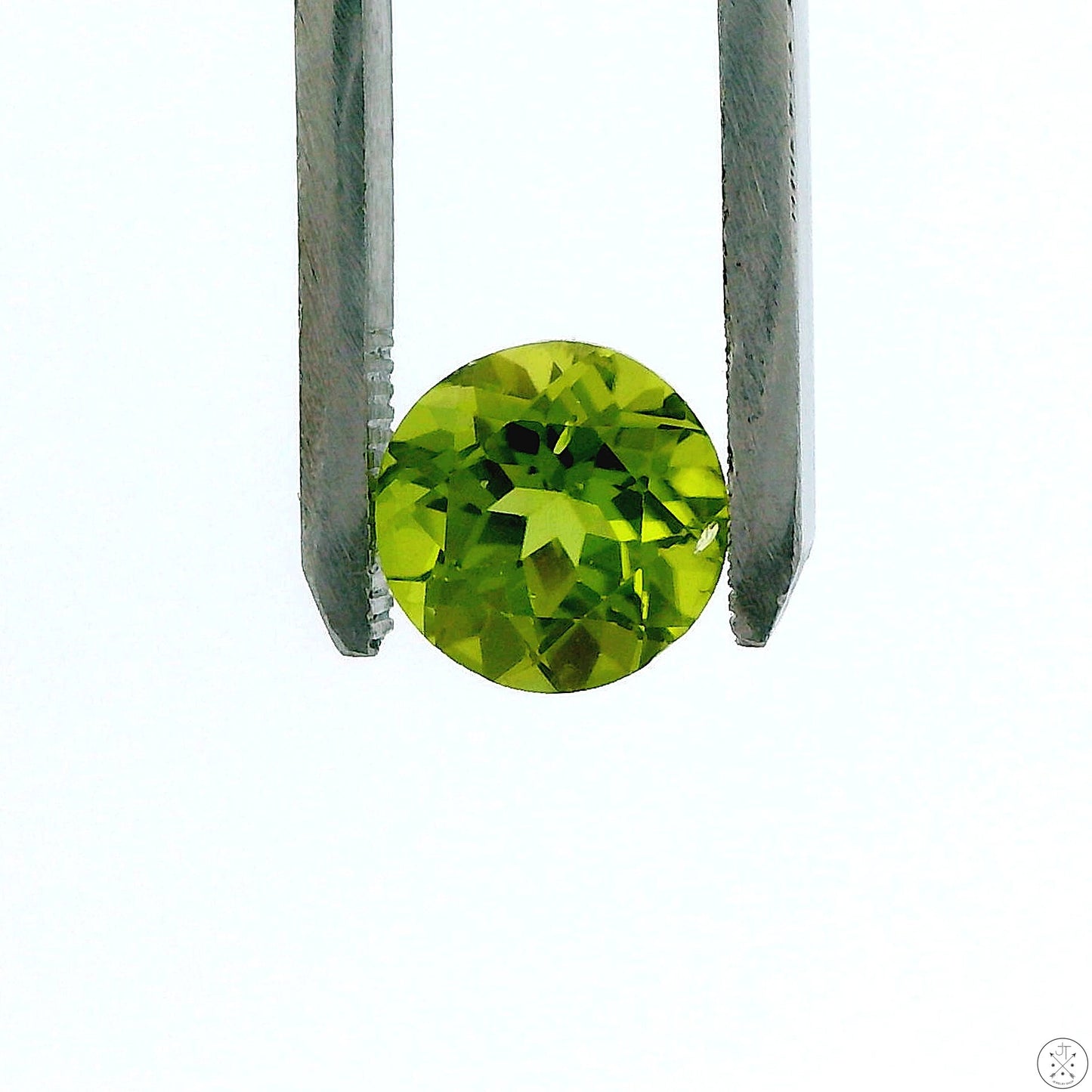 3.36 Carat Natural Peridot 9 mm Round Faceted Gemstone Loose
