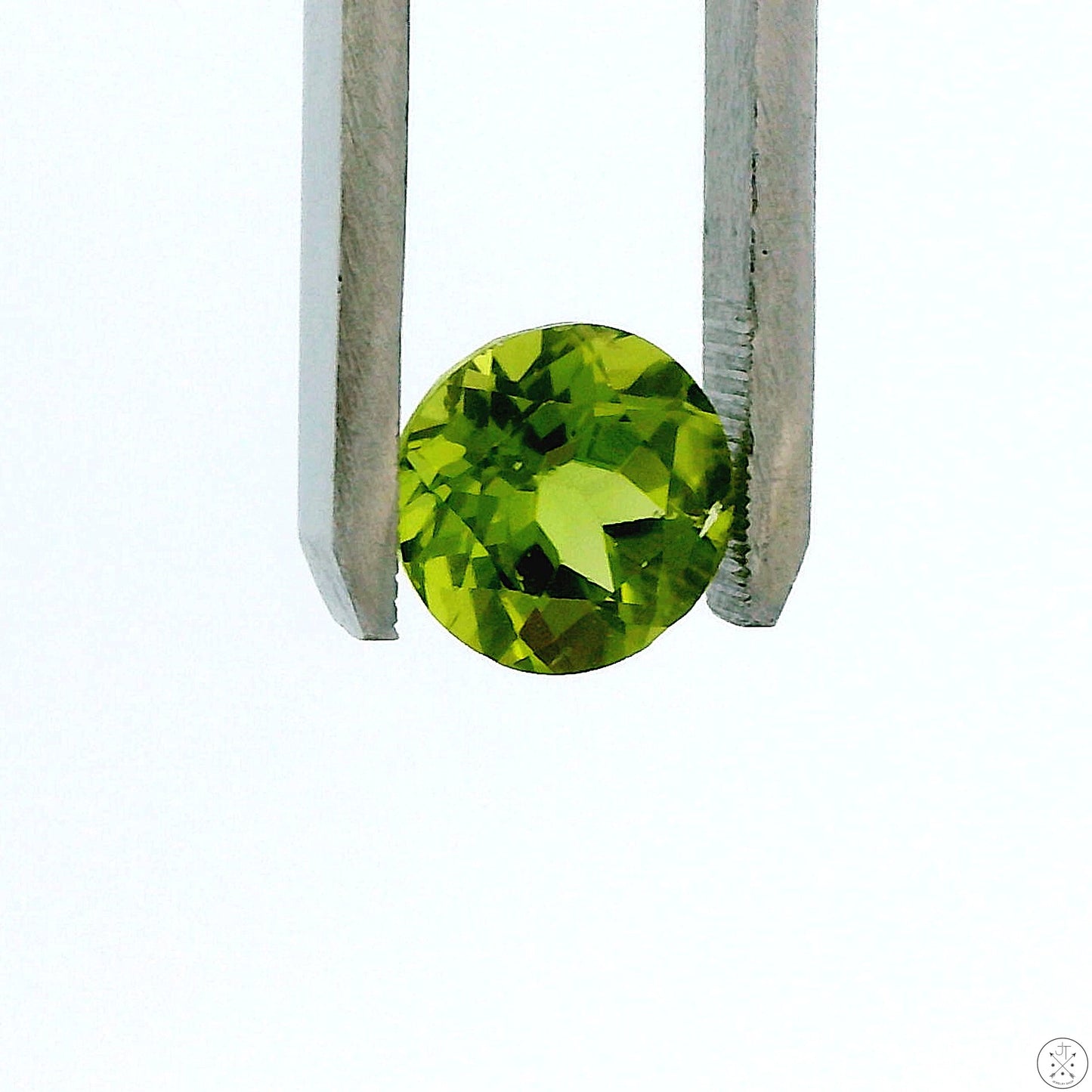 3.36 Carat Natural Peridot 9 mm Round Faceted Gemstone Loose