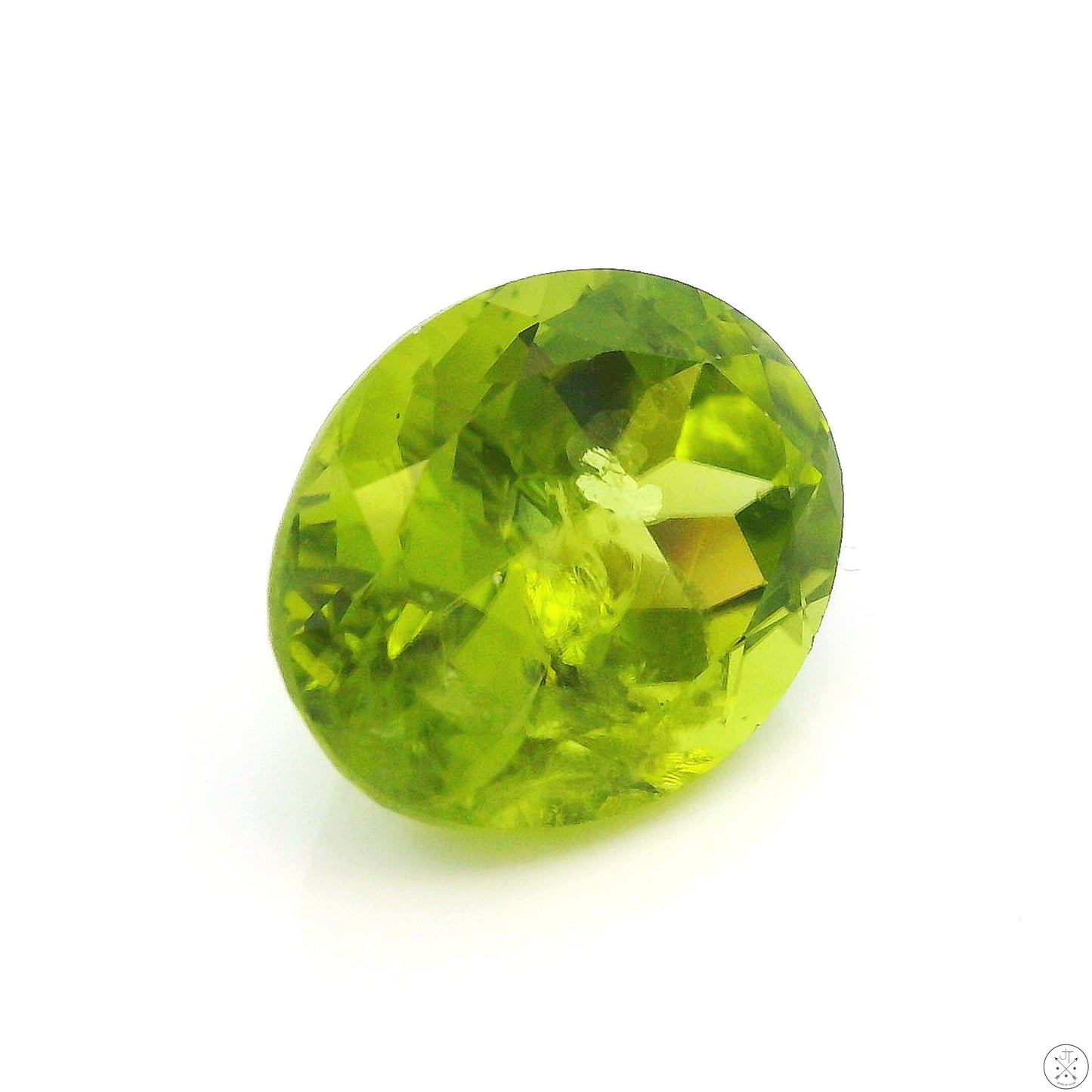 4.50 Carat Natural Peridot 11 x 9 mm Oval Faceted Gemstone Loose