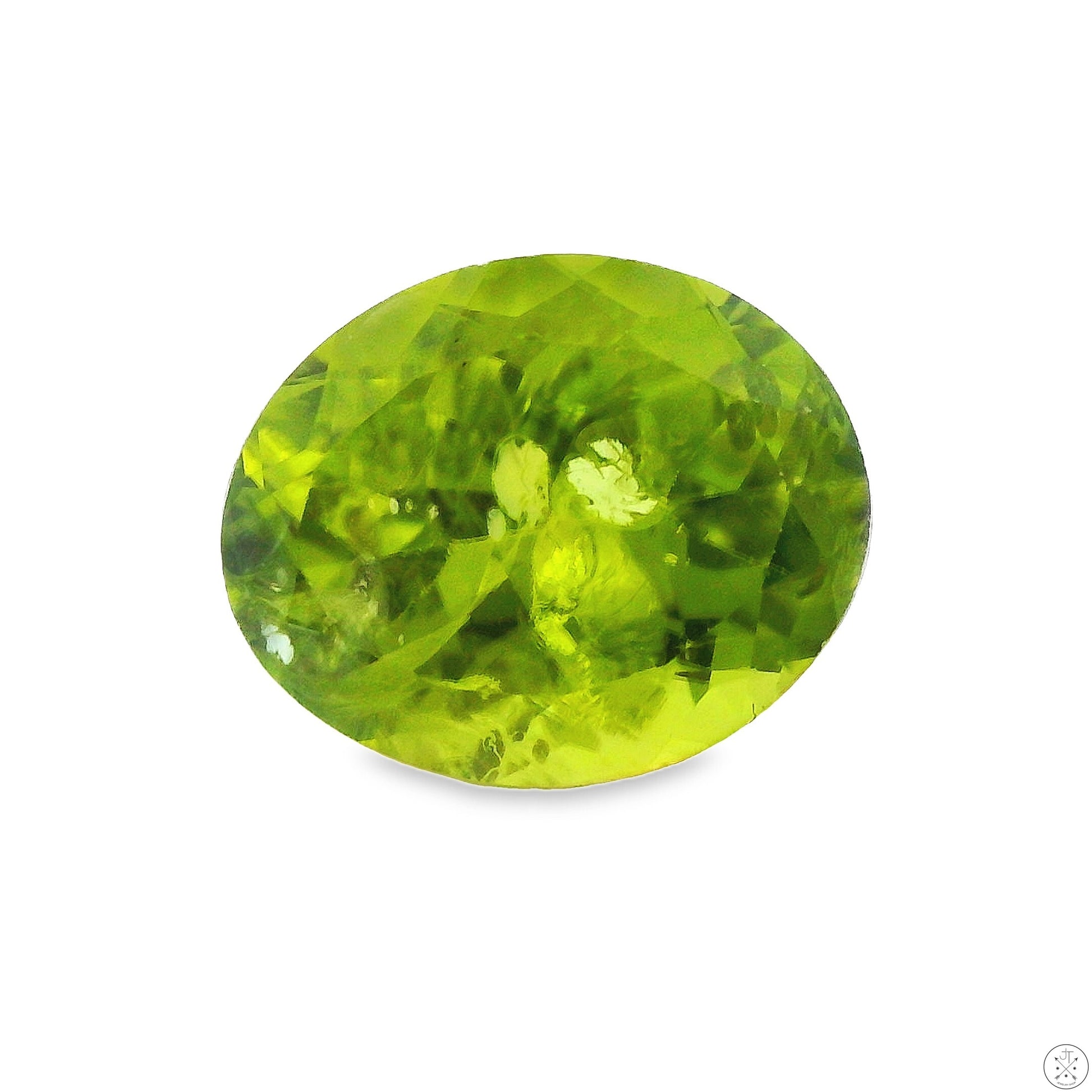 4.50 Carat Natural Peridot 11 x 9 mm Oval Faceted Gemstone Loose