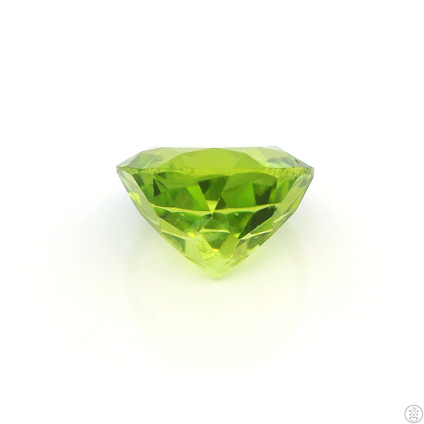 3.26 Carat Natural Peridot 9 mm Round Faceted Gemstone Loose