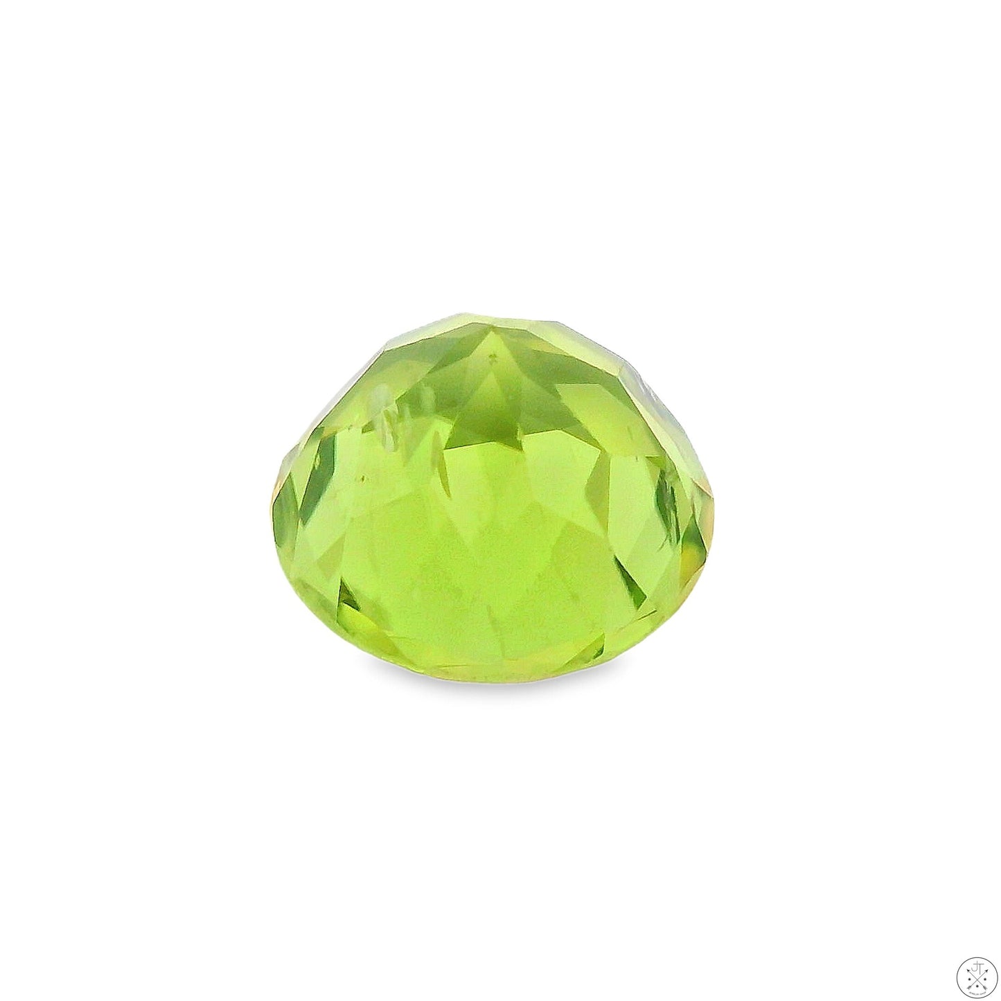 3.26 Carat Natural Peridot 9 mm Round Faceted Gemstone Loose