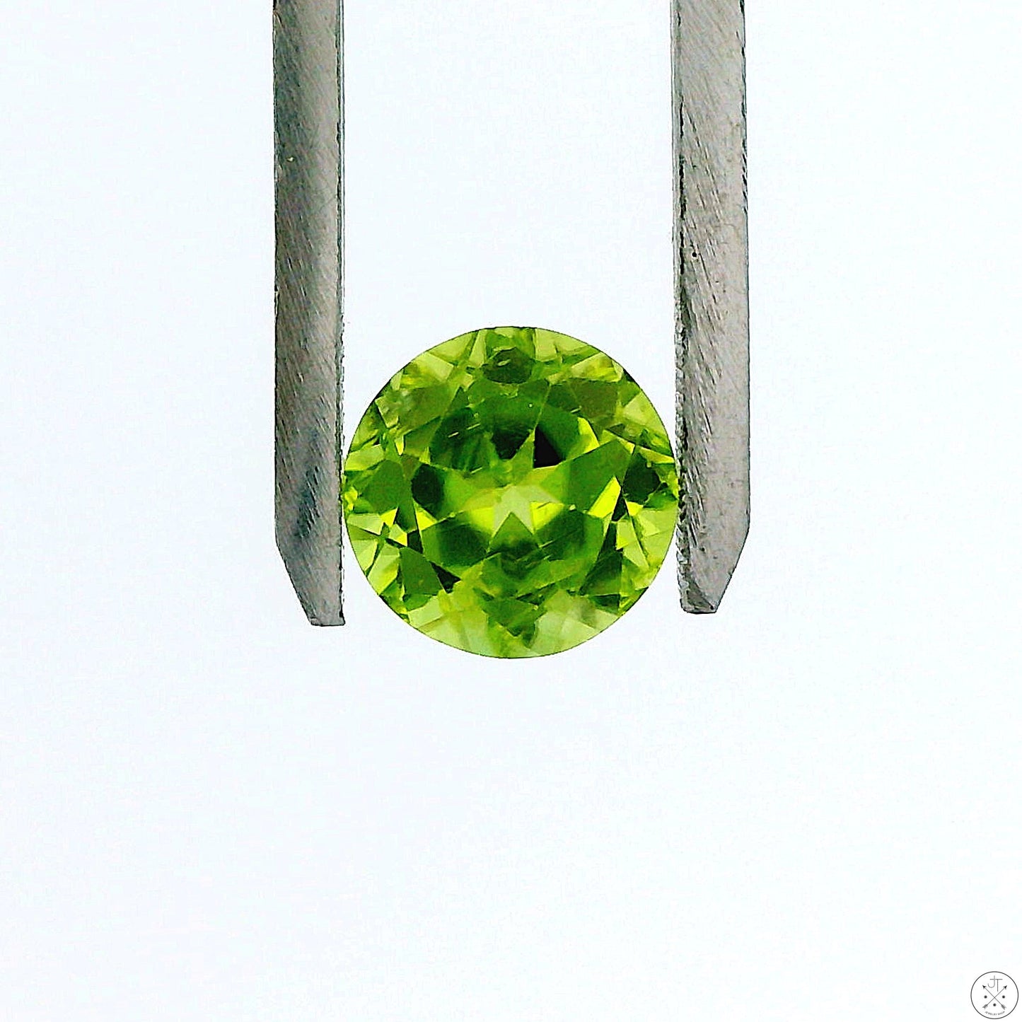 3.26 Carat Natural Peridot 9 mm Round Faceted Gemstone Loose