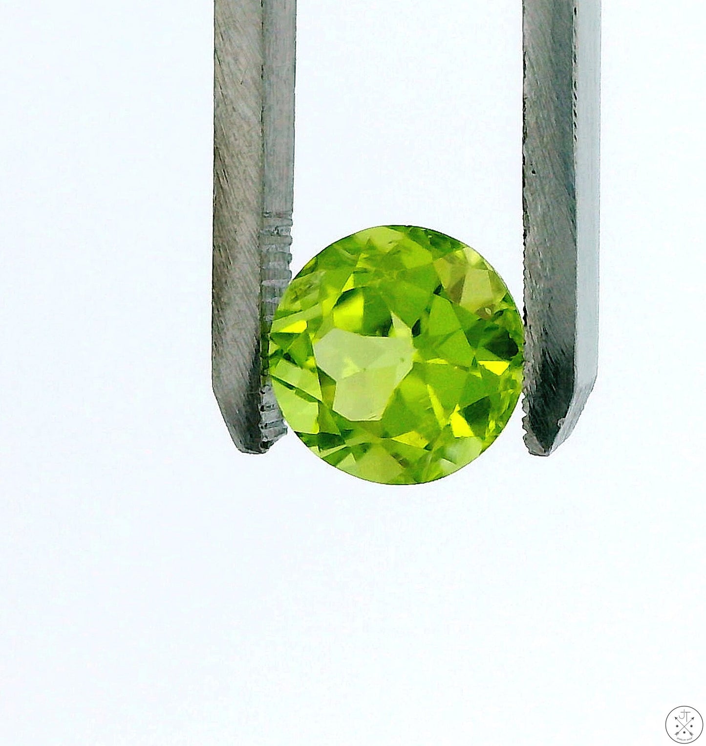 3.26 Carat Natural Peridot 9 mm Round Faceted Gemstone Loose