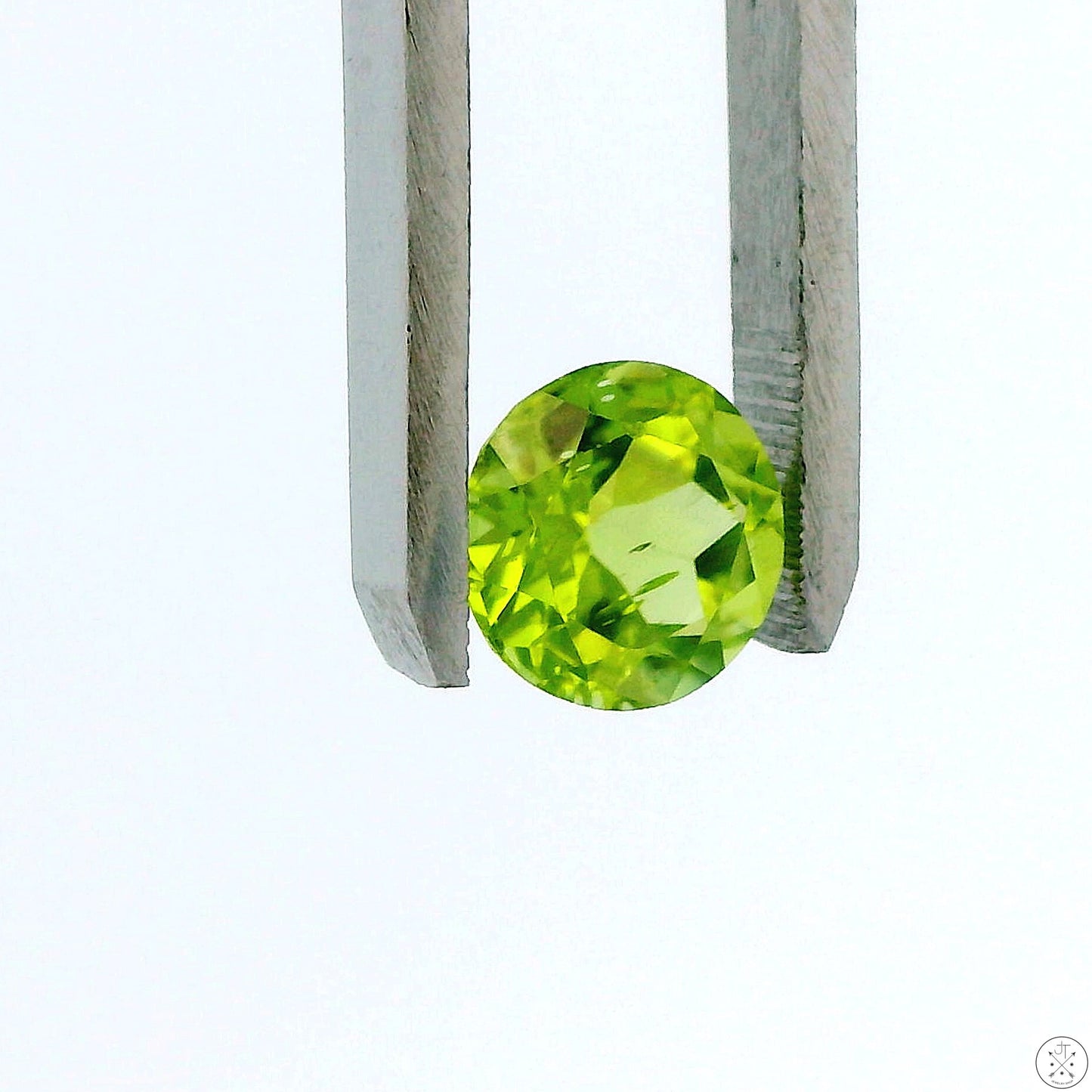 3.26 Carat Natural Peridot 9 mm Round Faceted Gemstone Loose