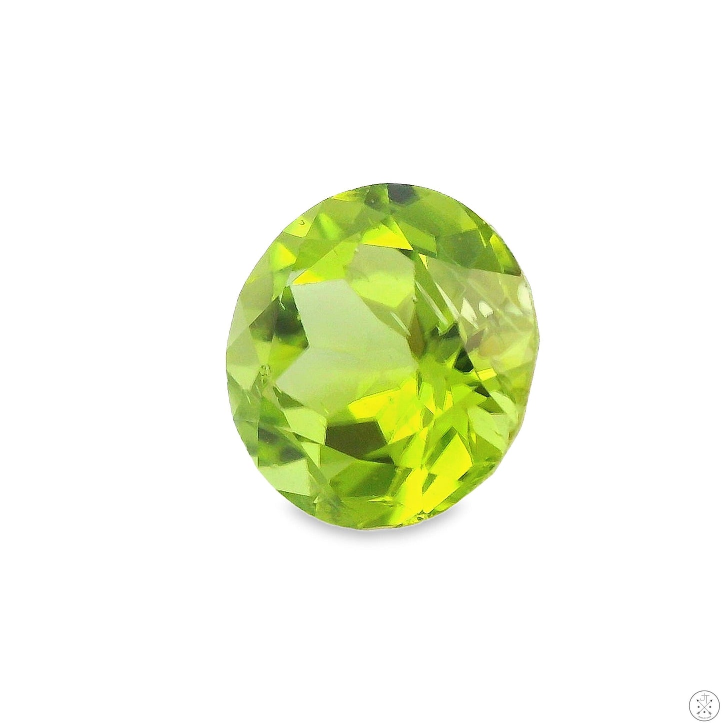 3.26 Carat Natural Peridot 9 mm Round Faceted Gemstone Loose