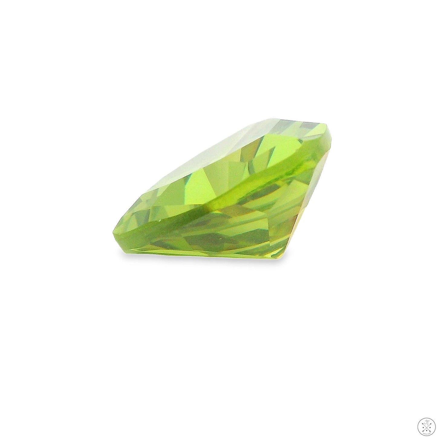 4.10 Carat Natural Peridot 10 mm Trillion Faceted Gemstone Loose
