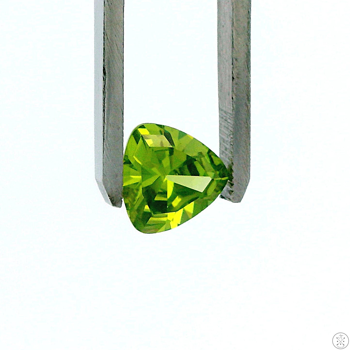 4.10 Carat Natural Peridot 10 mm Trillion Faceted Gemstone Loose