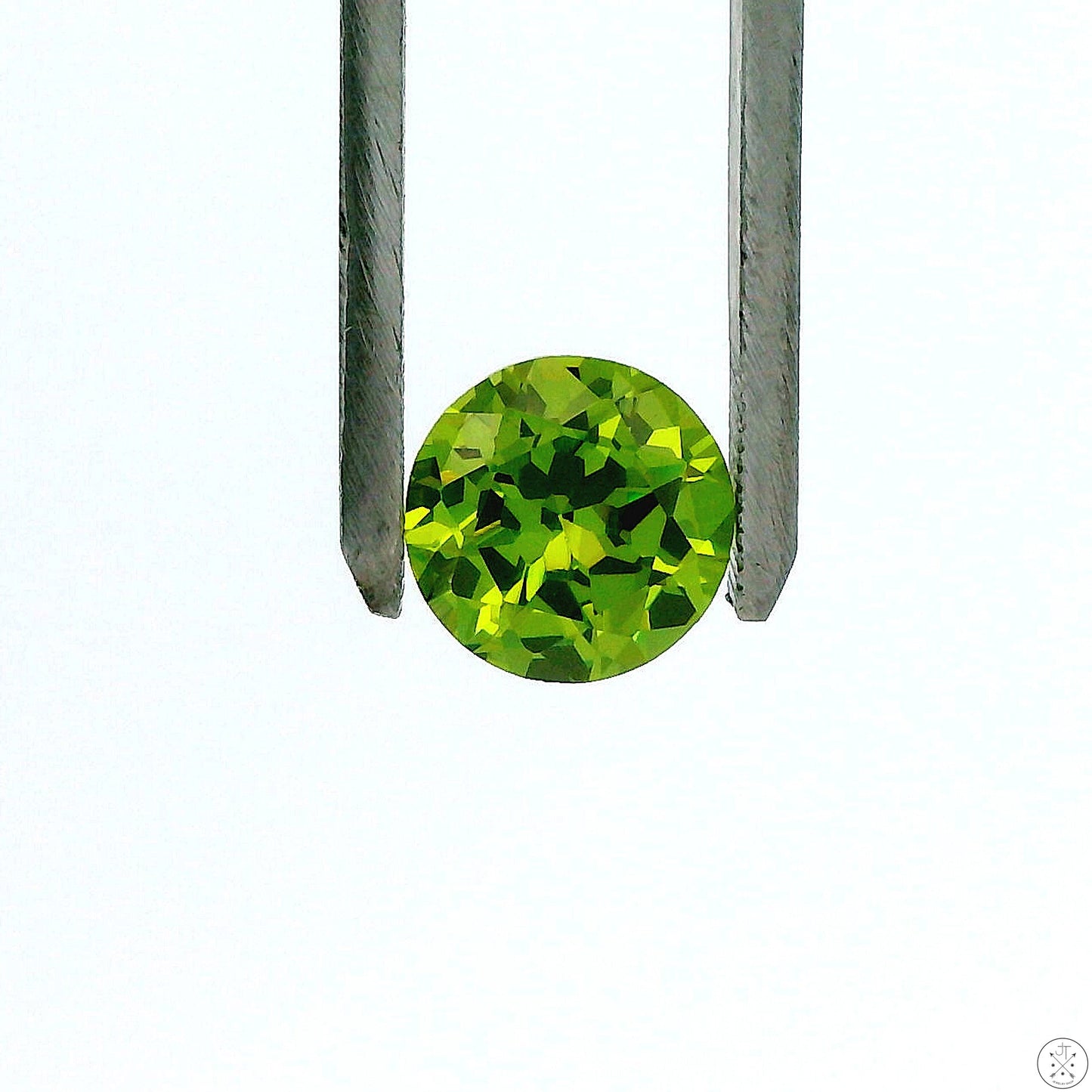 5.08 Carat Natural Peridot 10 mm Round Faceted Gemstone Loose