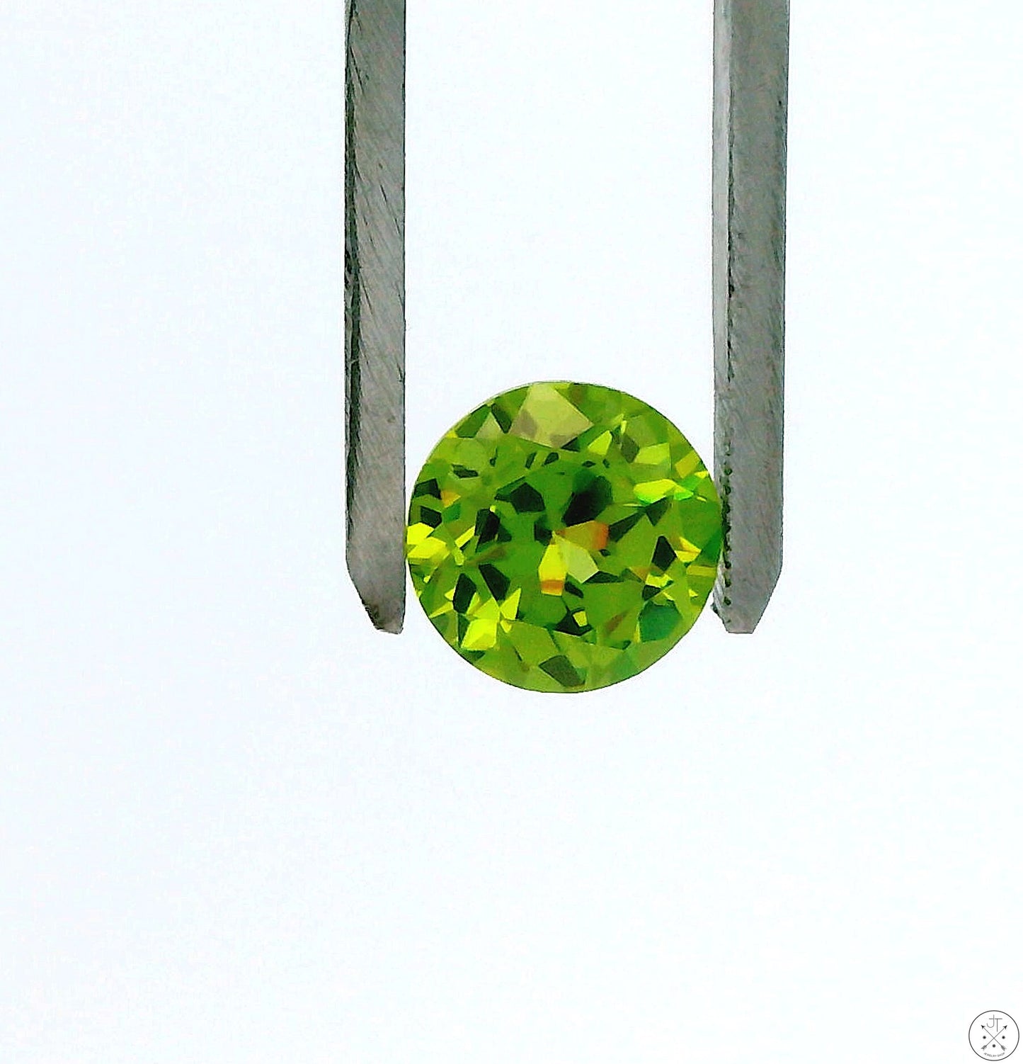 5.08 Carat Natural Peridot 10 mm Round Faceted Gemstone Loose