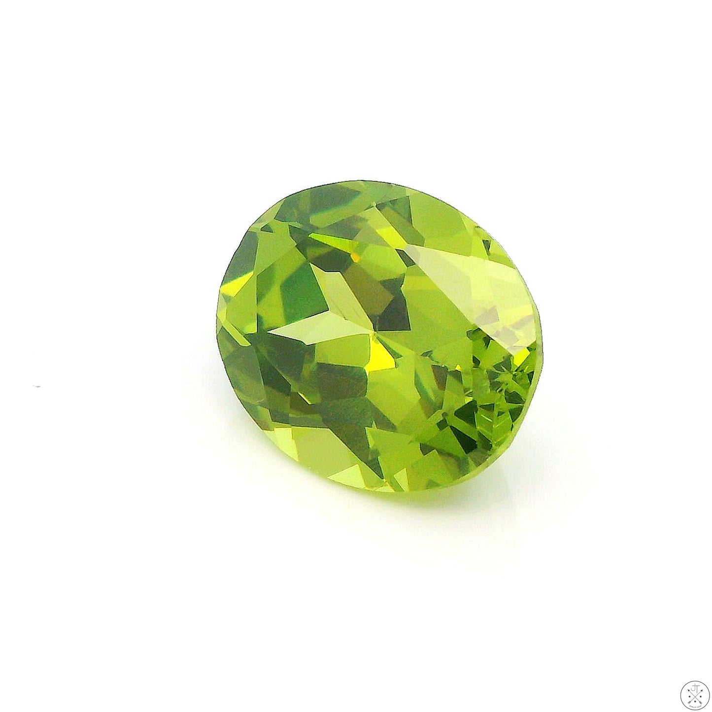 5.08 Carat Natural Peridot 11 x 9 mm Oval Faceted Gemstone Loose