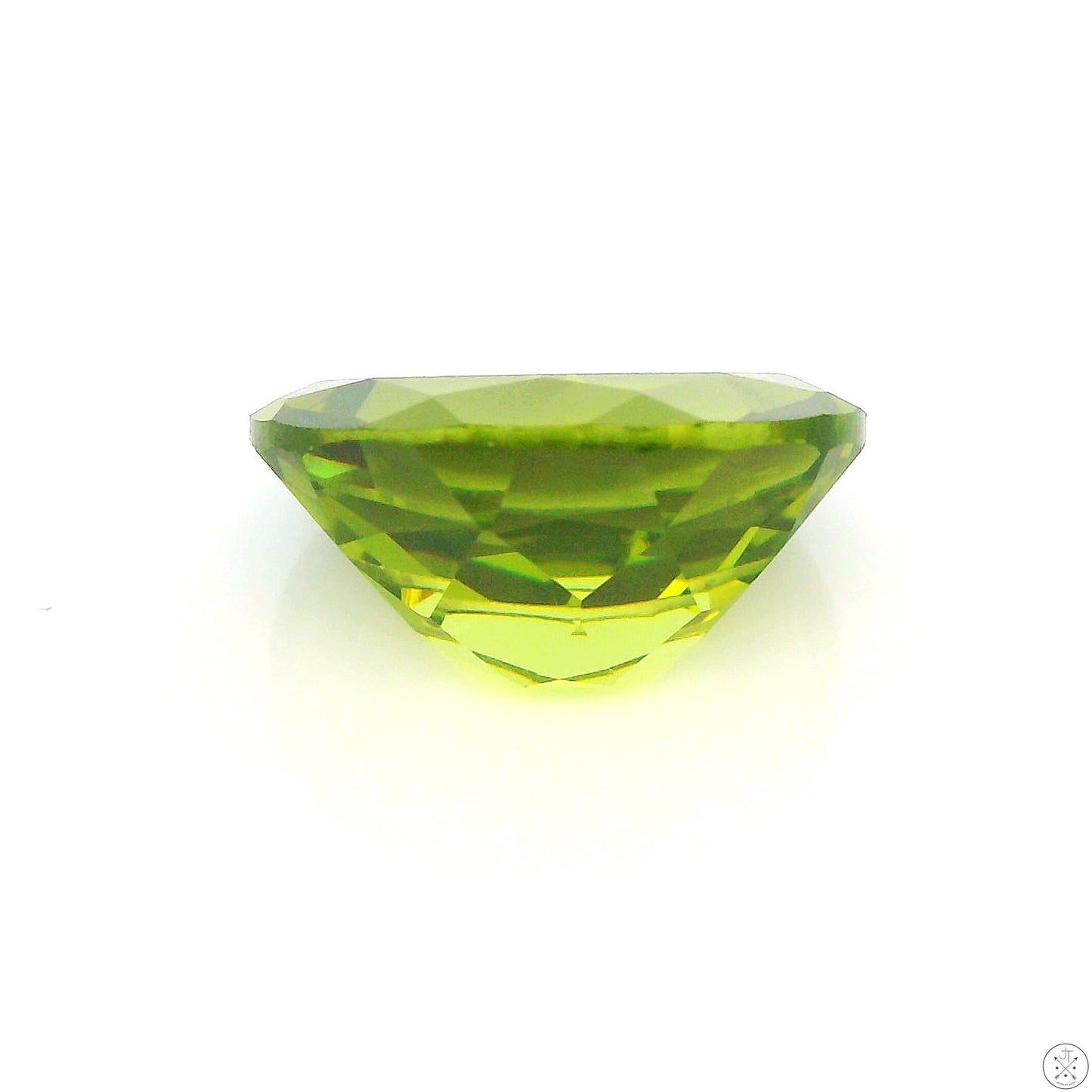 5.08 Carat Natural Peridot 11 x 9 mm Oval Faceted Gemstone Loose