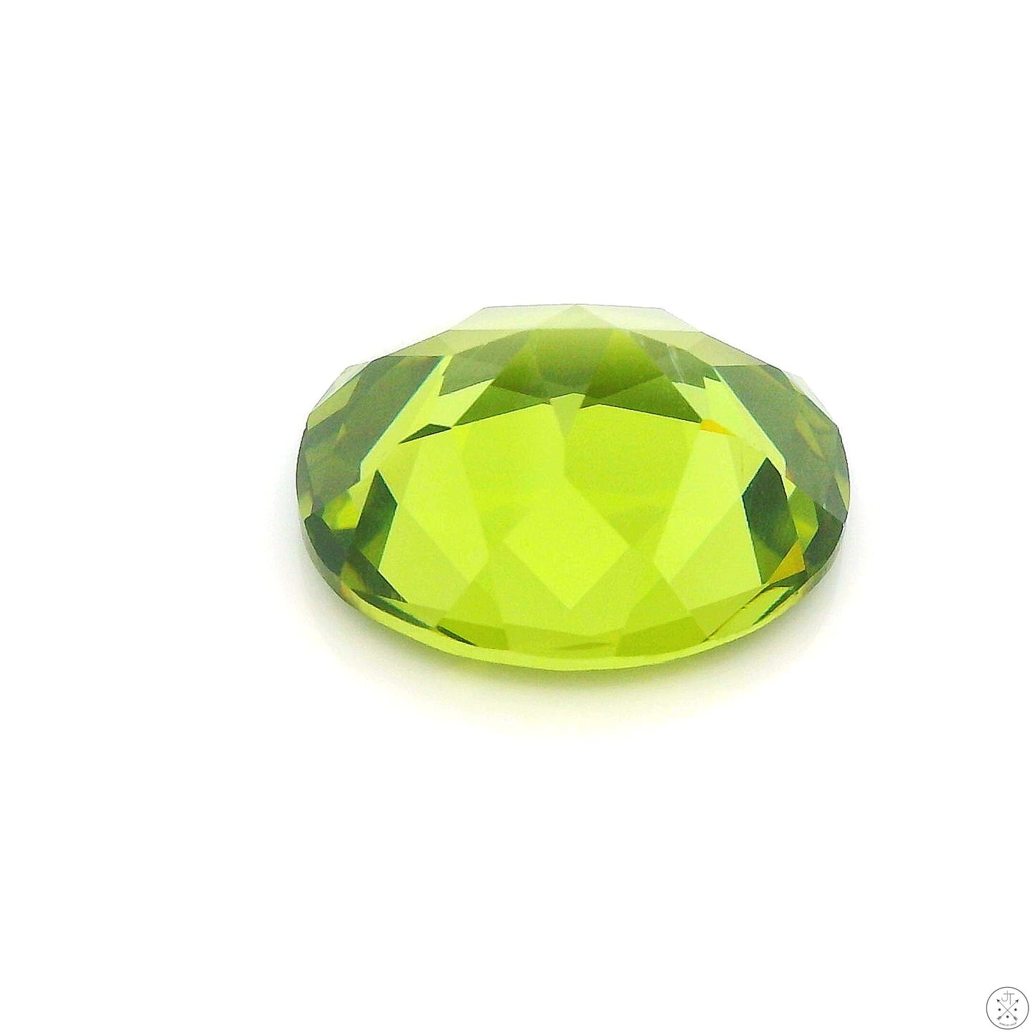 5.08 Carat Natural Peridot 11 x 9 mm Oval Faceted Gemstone Loose