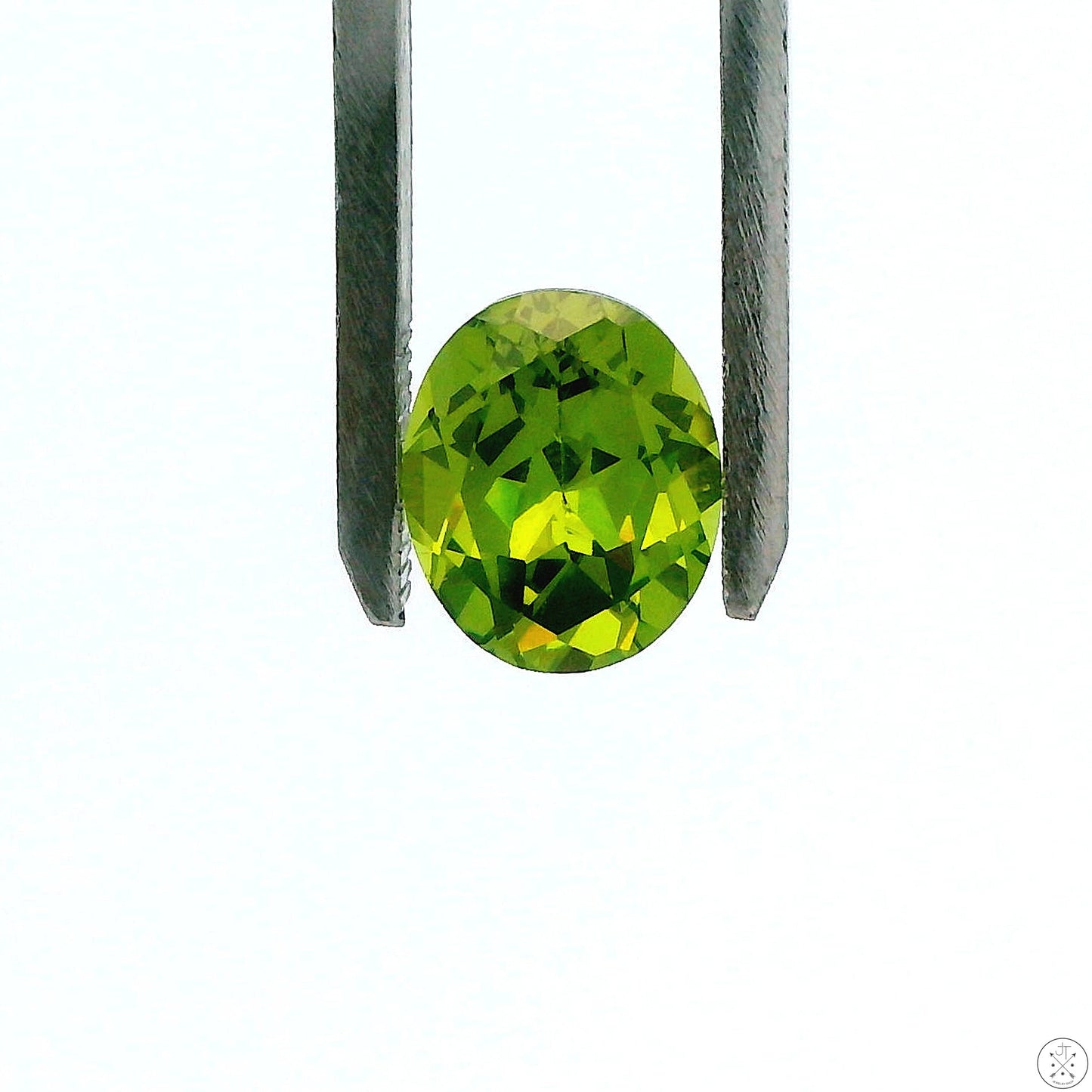 5.08 Carat Natural Peridot 11 x 9 mm Oval Faceted Gemstone Loose