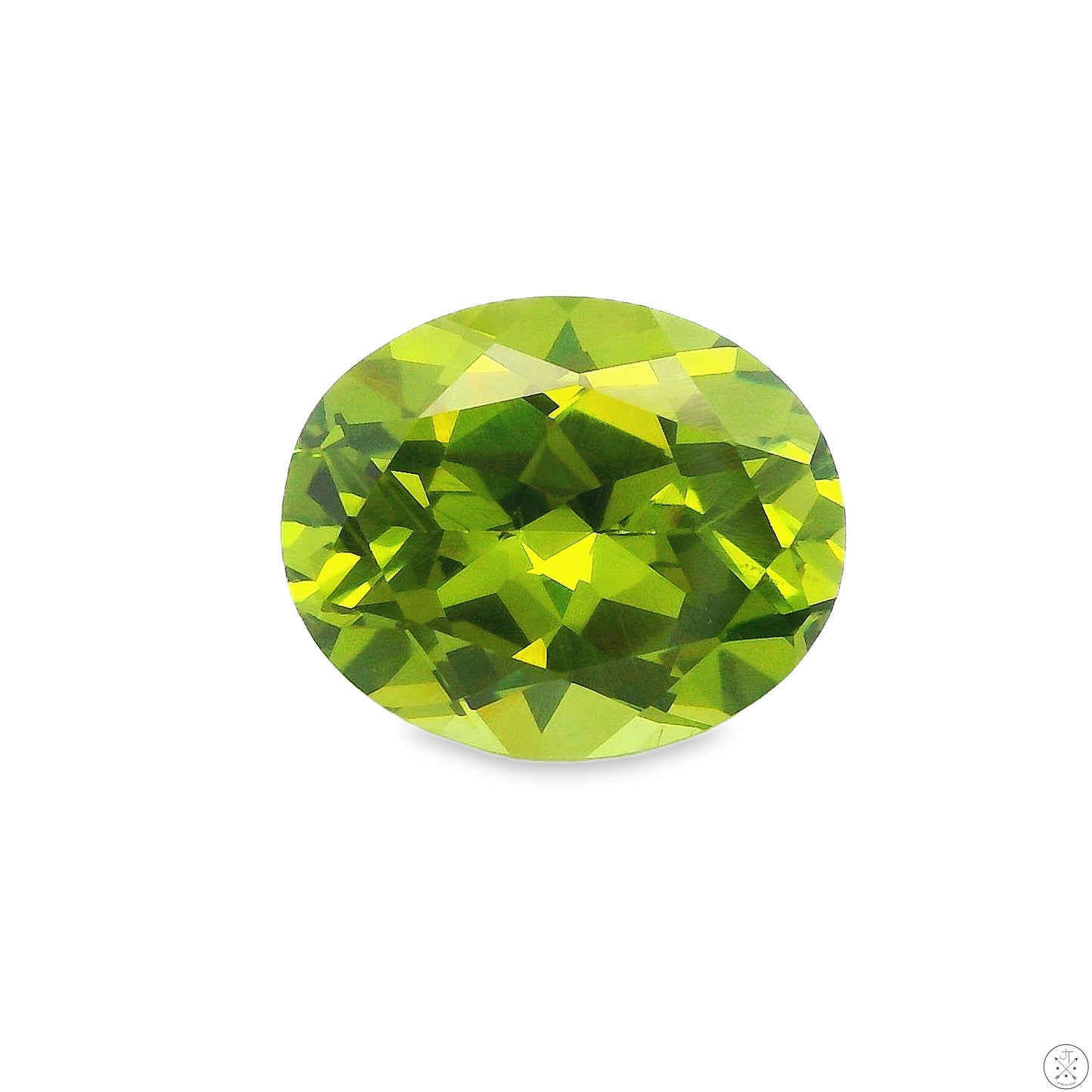 5.08 Carat Natural Peridot 11 x 9 mm Oval Faceted Gemstone Loose