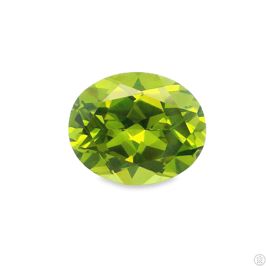 5.08 Carat Natural Peridot 11 x 9 mm Oval Faceted Gemstone Loose