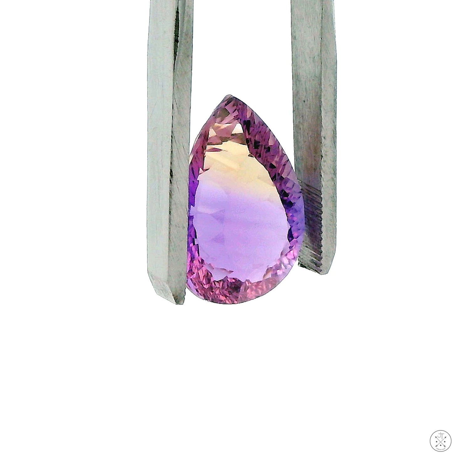 12.07 Carat Natural Ametrine 19 x 13 mm Pear Faceted Gemstone Loose Amethyst Citrine