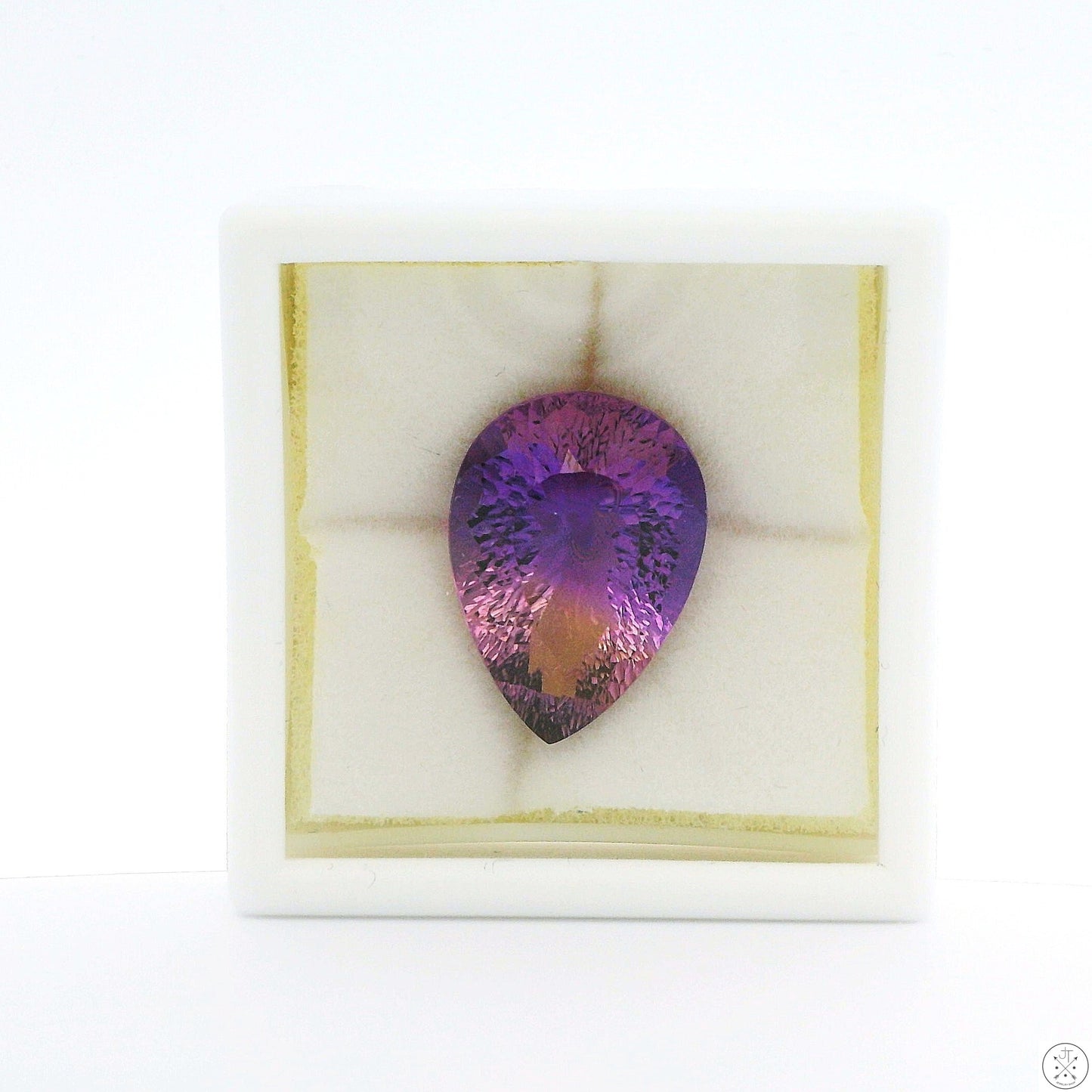 12.07 Carat Natural Ametrine 19 x 13 mm Pear Faceted Gemstone Loose Amethyst Citrine