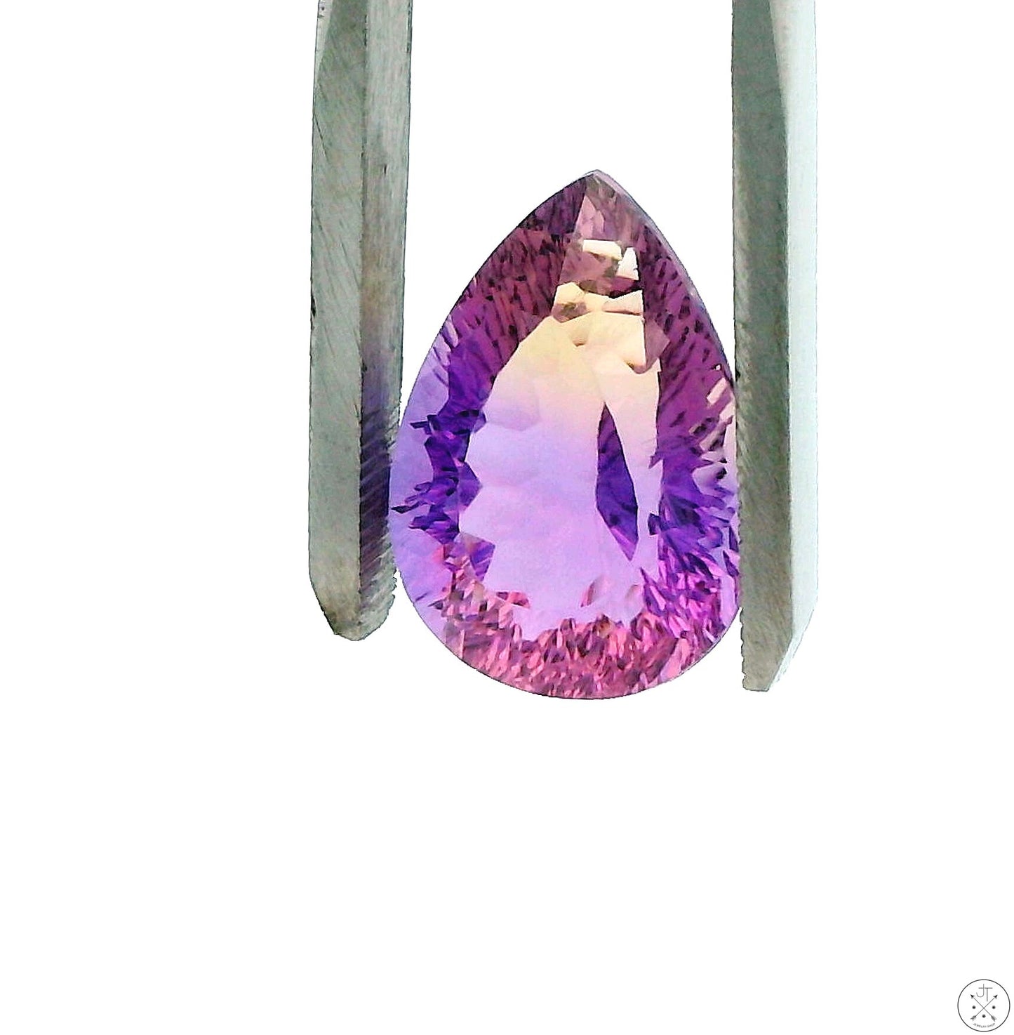12.07 Carat Natural Ametrine 19 x 13 mm Pear Faceted Gemstone Loose Amethyst Citrine