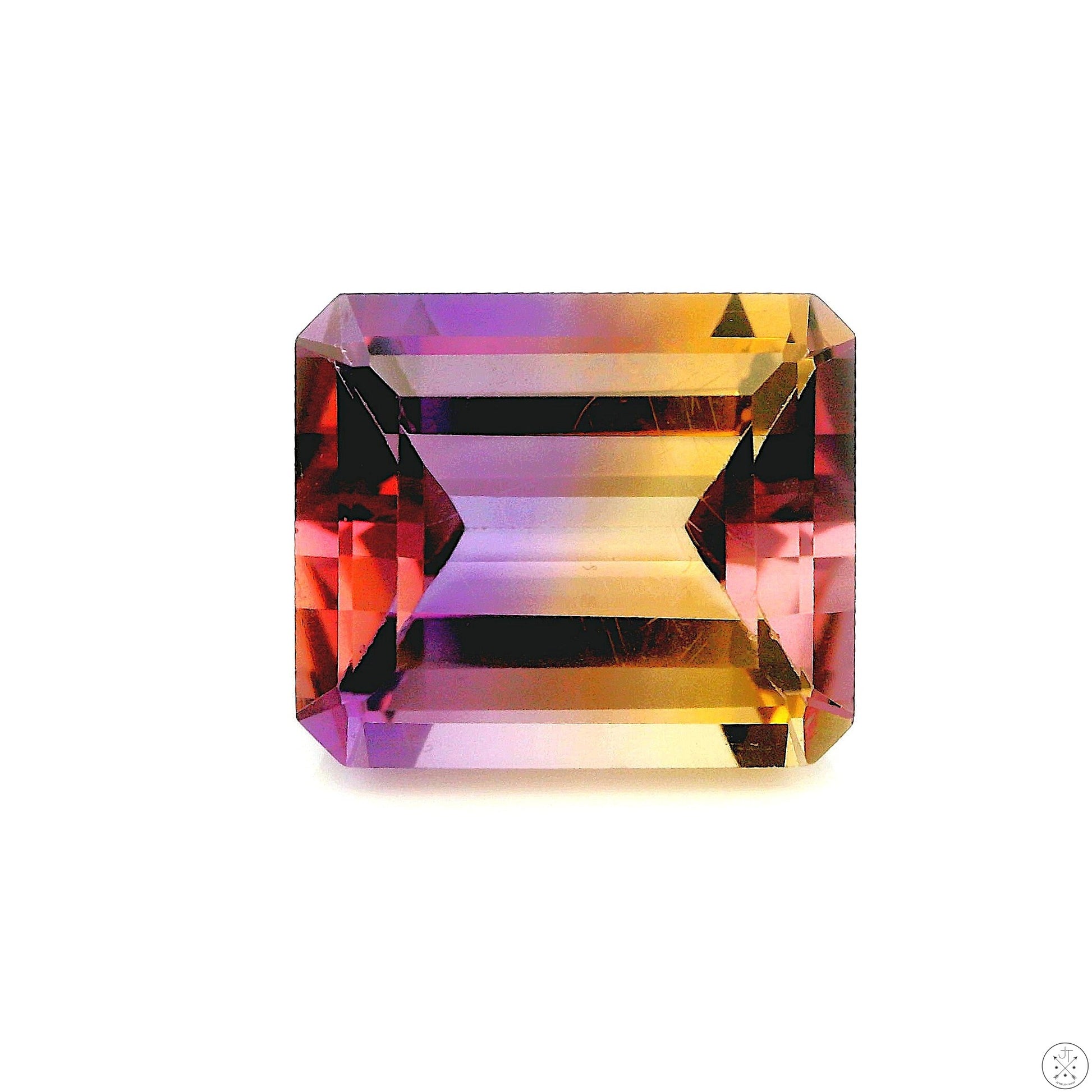 10.09 Carat Natural Ametrine 14 x 11 mm Emerald Faceted Gemstone Loose Amethyst Citrine