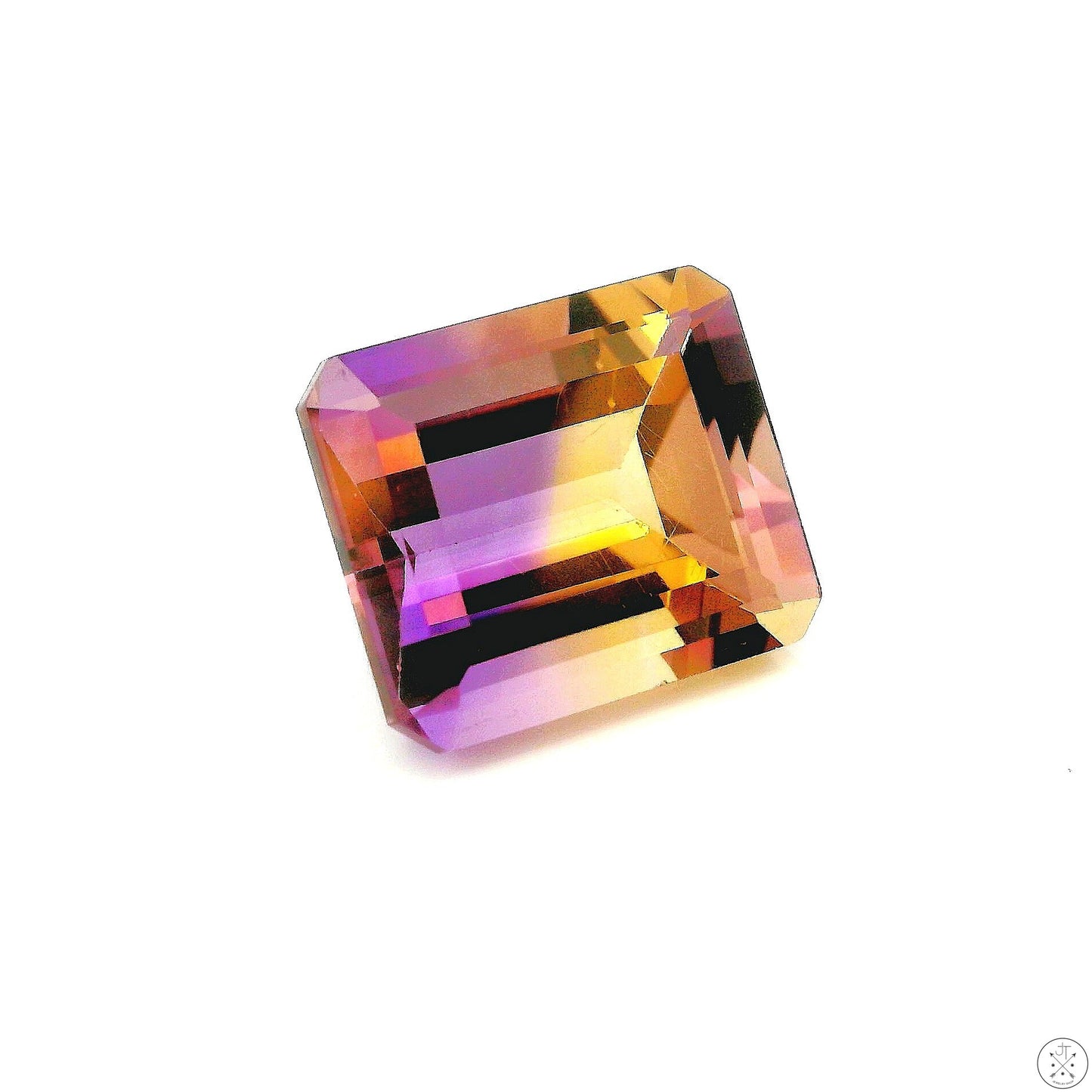 10.09 Carat Natural Ametrine 14 x 11 mm Emerald Faceted Gemstone Loose Amethyst Citrine