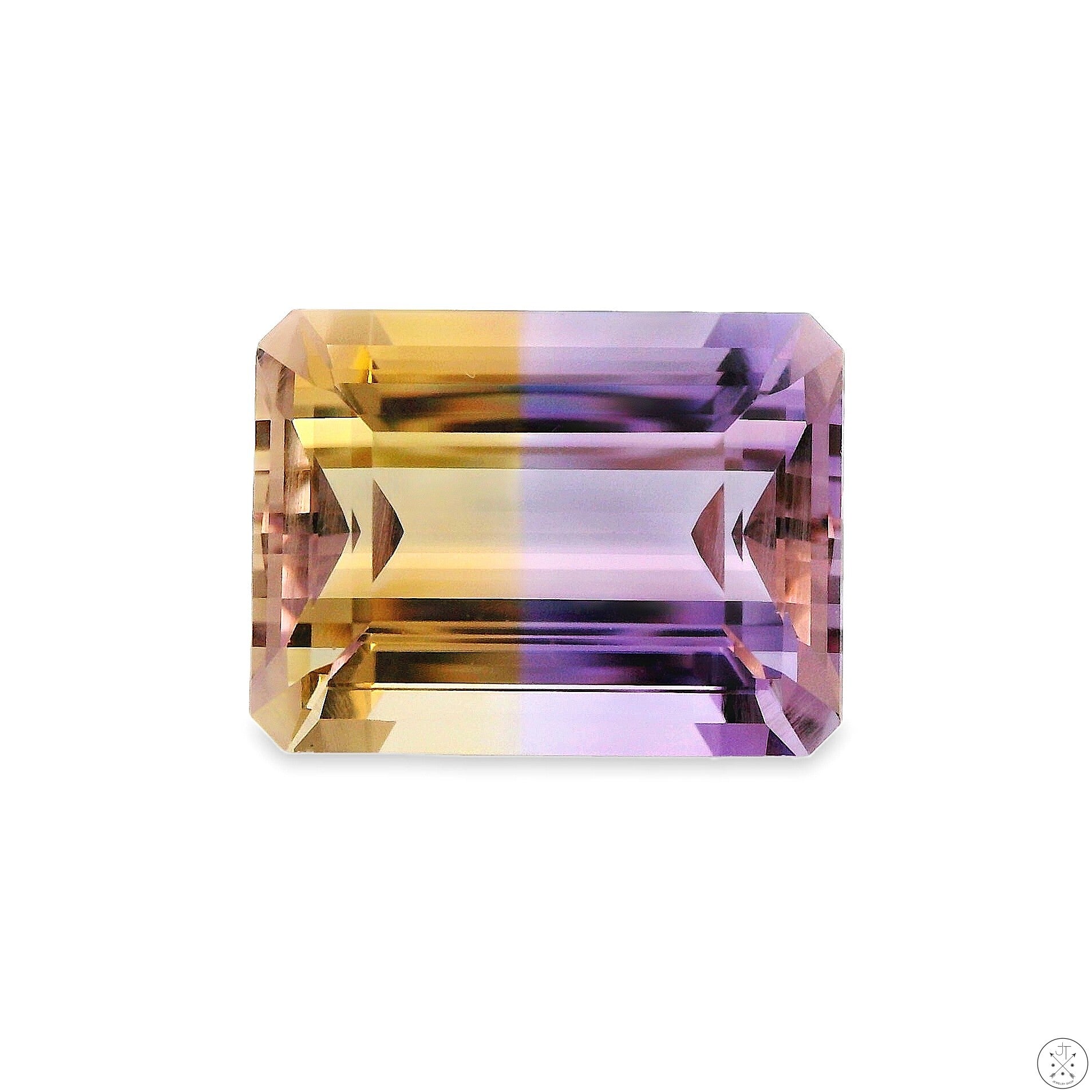 11.94 Carat Natural Ametrine 16 x 12 mm Emerald Faceted Gemstone Loose Amethyst Citrine