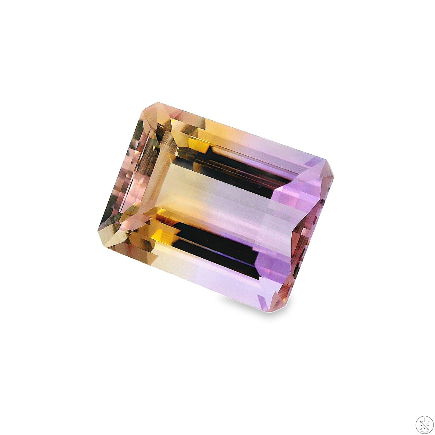 11.94 Carat Natural Ametrine 16 x 12 mm Emerald Faceted Gemstone Loose Amethyst Citrine