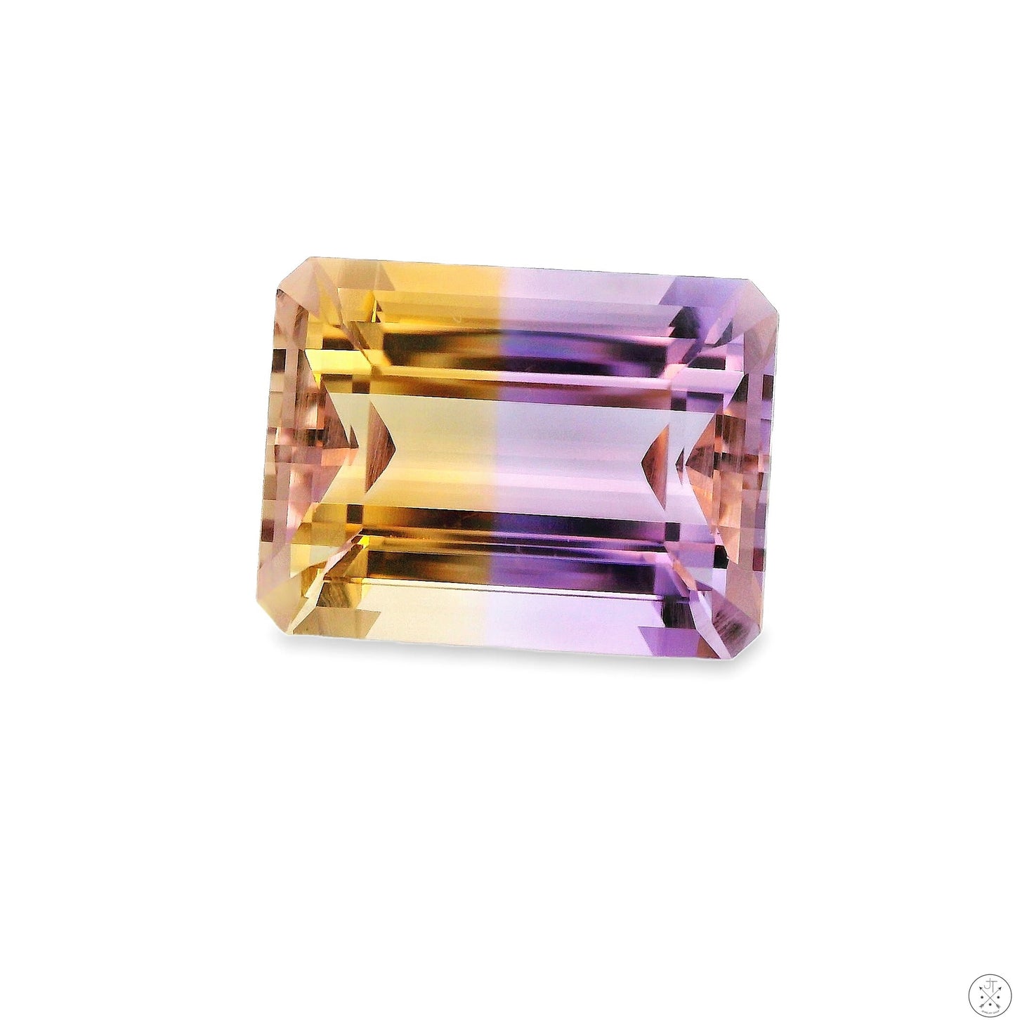 11.94 Carat Natural Ametrine 16 x 12 mm Emerald Faceted Gemstone Loose Amethyst Citrine