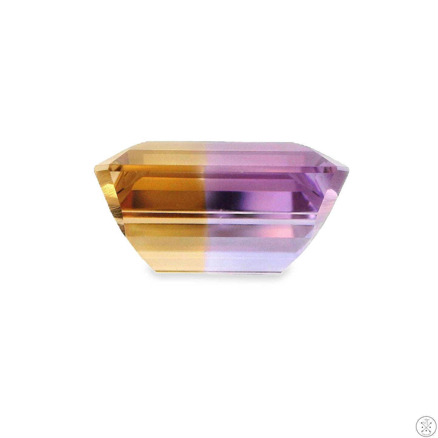 11.94 Carat Natural Ametrine 16 x 12 mm Emerald Faceted Gemstone Loose Amethyst Citrine
