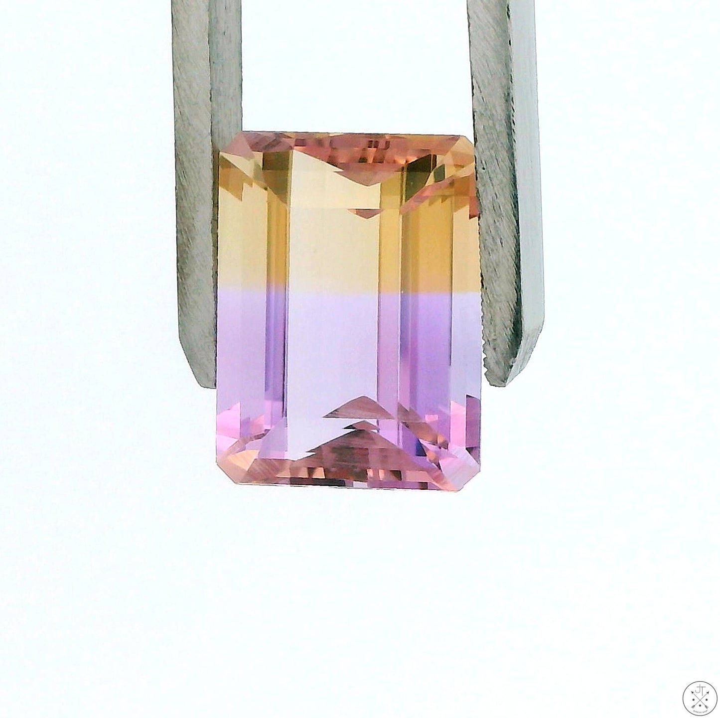 11.94 Carat Natural Ametrine 16 x 12 mm Emerald Faceted Gemstone Loose Amethyst Citrine