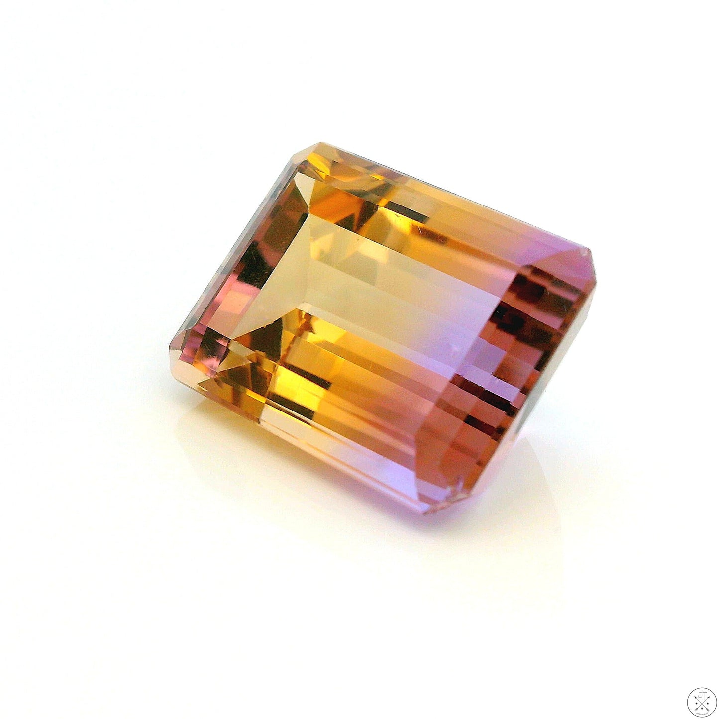 11.75 Carat Natural Ametrine 16 x 12 mm Emerald Faceted Gemstone Loose Amethyst Citrine