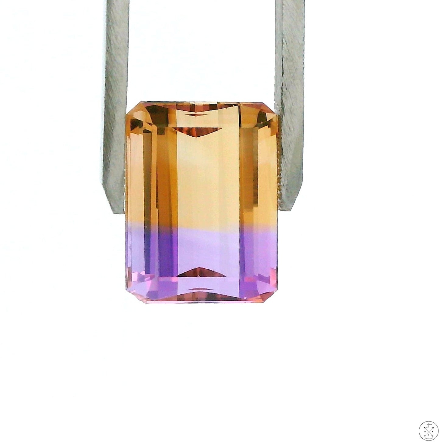 11.75 Carat Natural Ametrine 16 x 12 mm Emerald Faceted Gemstone Loose Amethyst Citrine