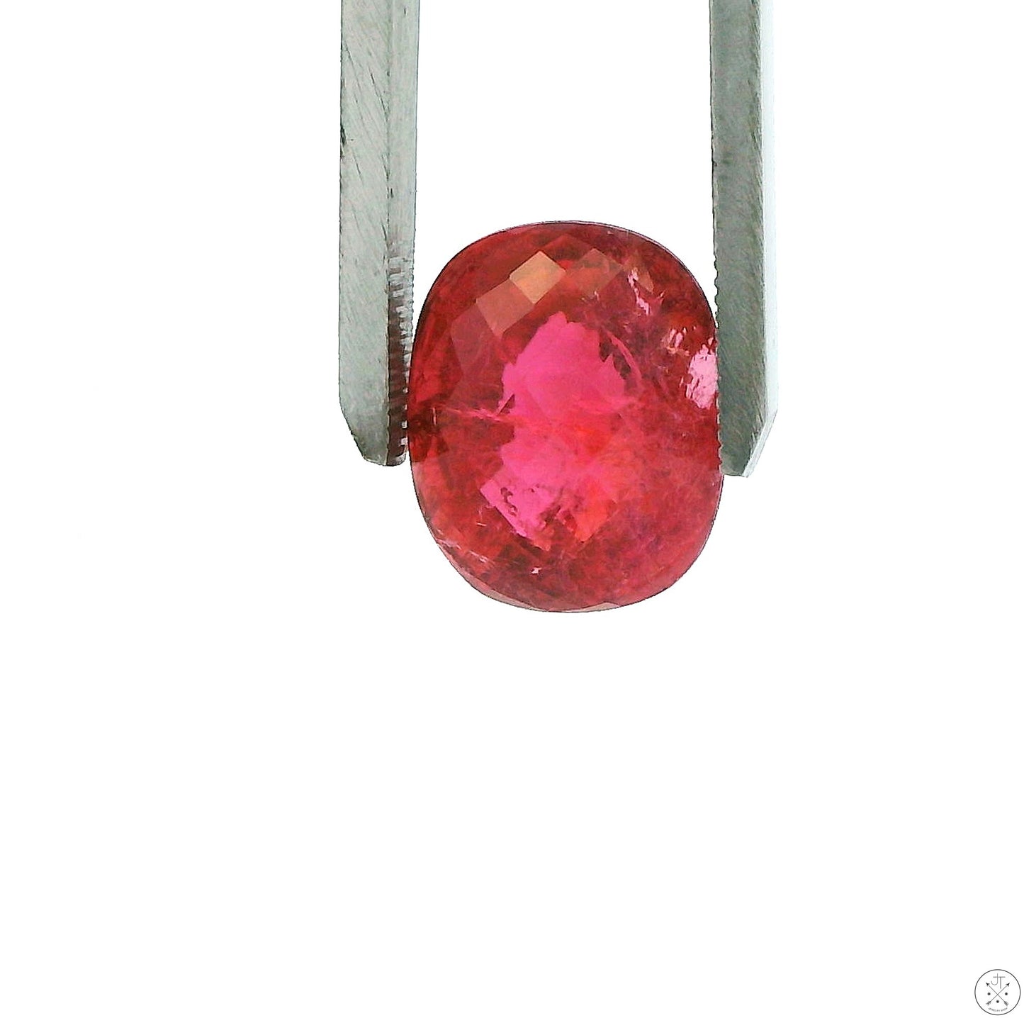 12.05 Carat Natural Pink Tourmaline 15 x 12 mm Cushion Faceted Gemstone Loose Oval
