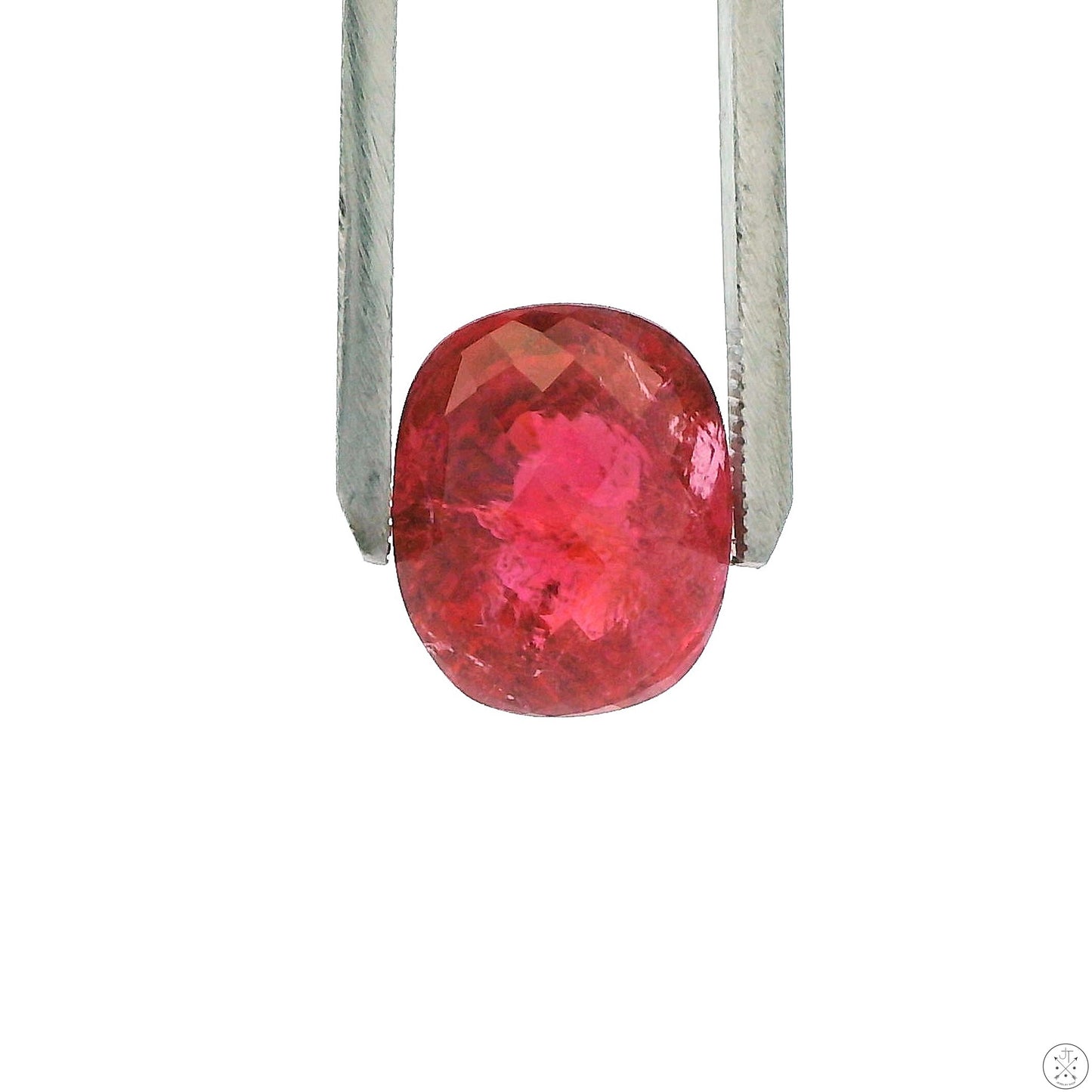 12.05 Carat Natural Pink Tourmaline 15 x 12 mm Cushion Faceted Gemstone Loose Oval