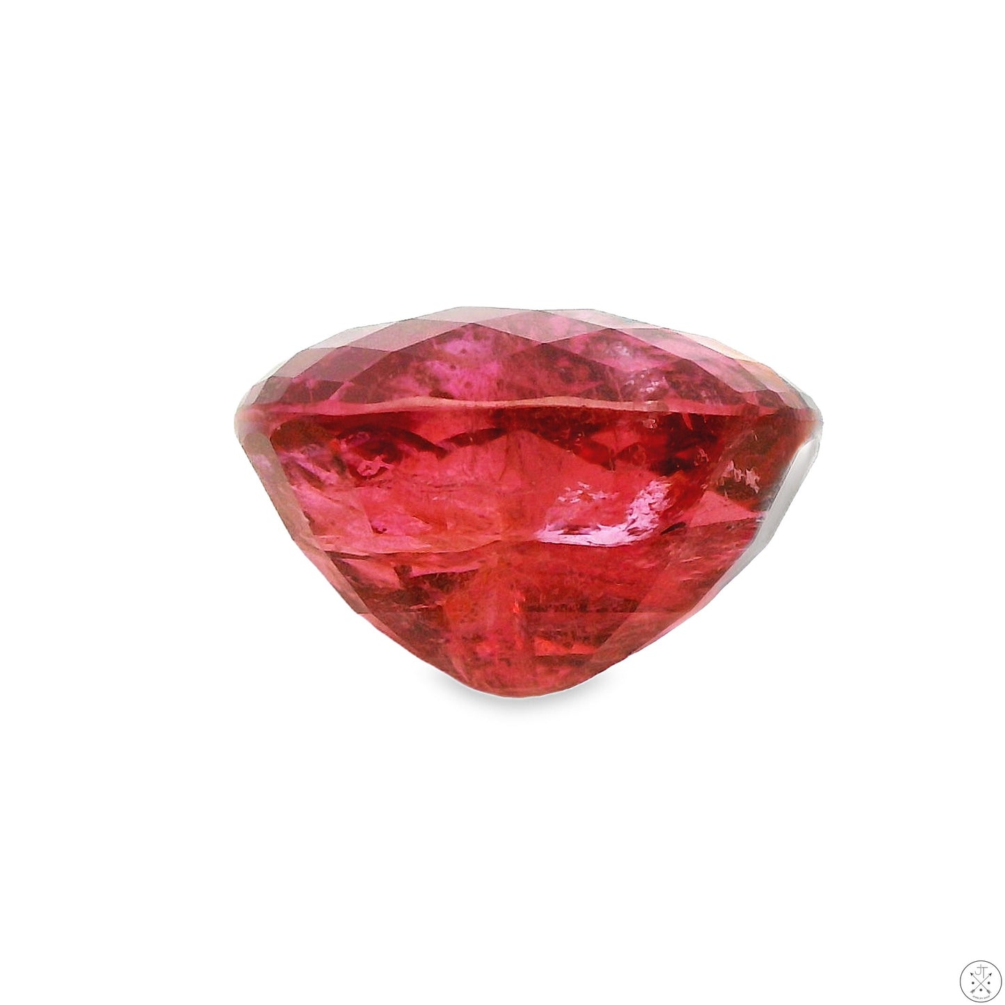 12.05 Carat Natural Pink Tourmaline 15 x 12 mm Cushion Faceted Gemstone Loose Oval