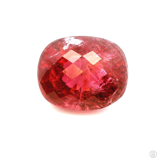 12.05 Carat Natural Pink Tourmaline 15 x 12 mm Cushion Faceted Gemstone Loose Oval
