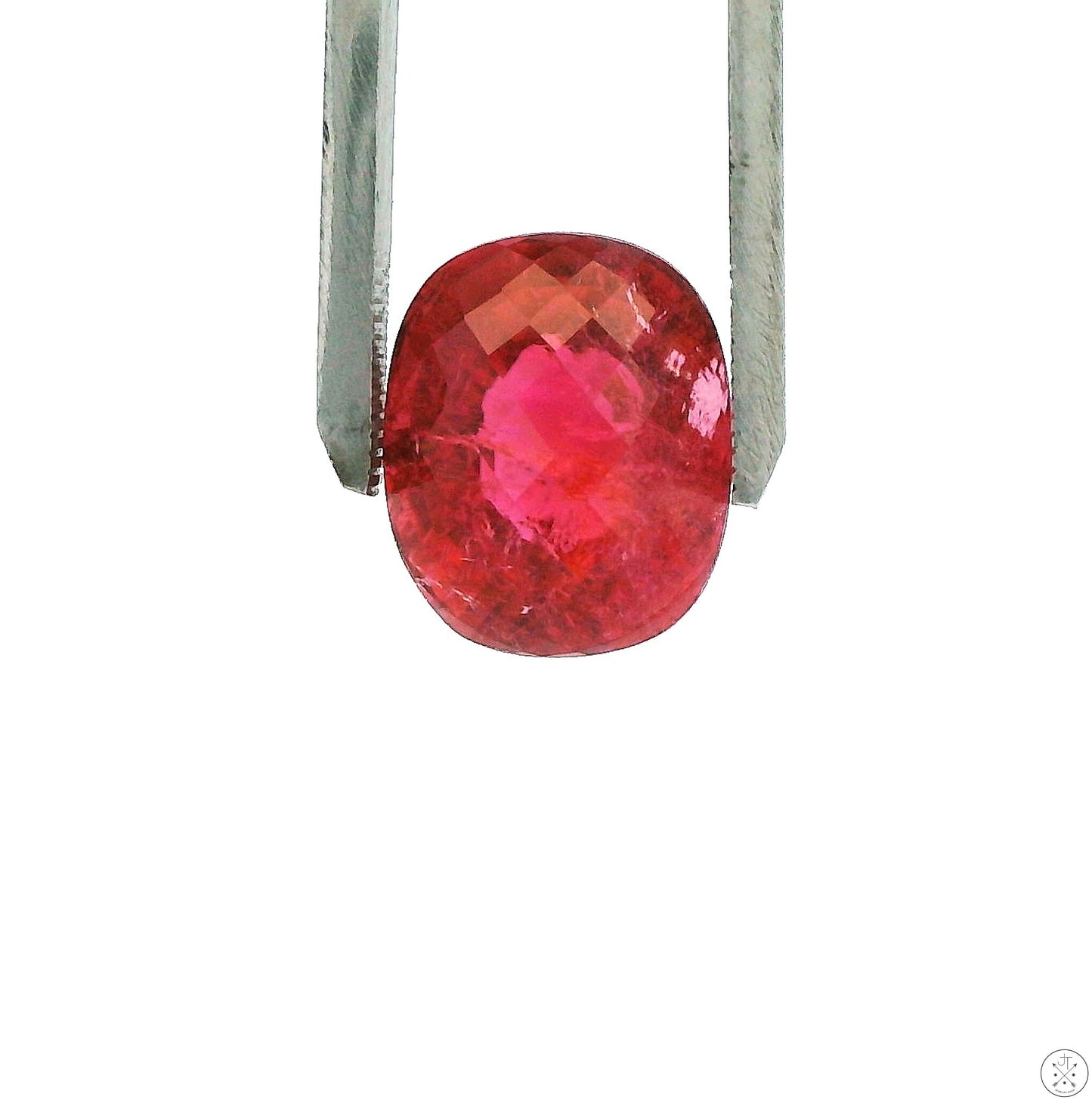 12.05 Carat Natural Pink Tourmaline 15 x 12 mm Cushion Faceted Gemstone Loose Oval