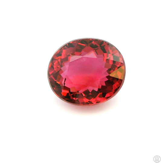 2.42 Carat Natural Pink Tourmaline 8.6 x 7.5 mm Oval Faceted Gemstone Loose