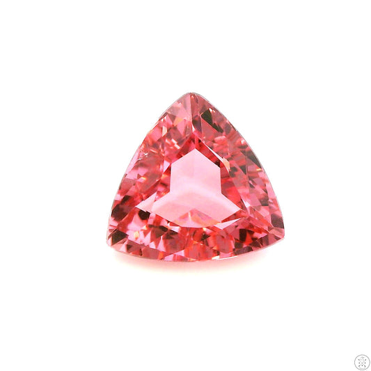 2.32 Carat Natural Pink Tourmaline 9 mm Trillion Faceted Gemstone Loose