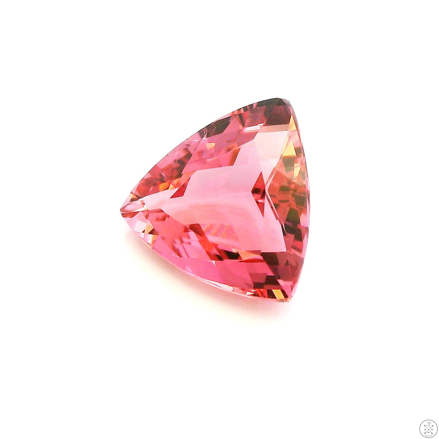 2.32 Carat Natural Pink Tourmaline 9 mm Trillion Faceted Gemstone Loose