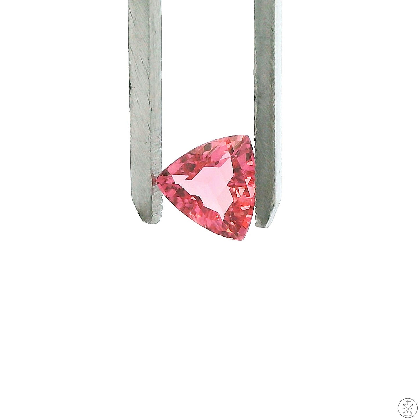 2.32 Carat Natural Pink Tourmaline 9 mm Trillion Faceted Gemstone Loose