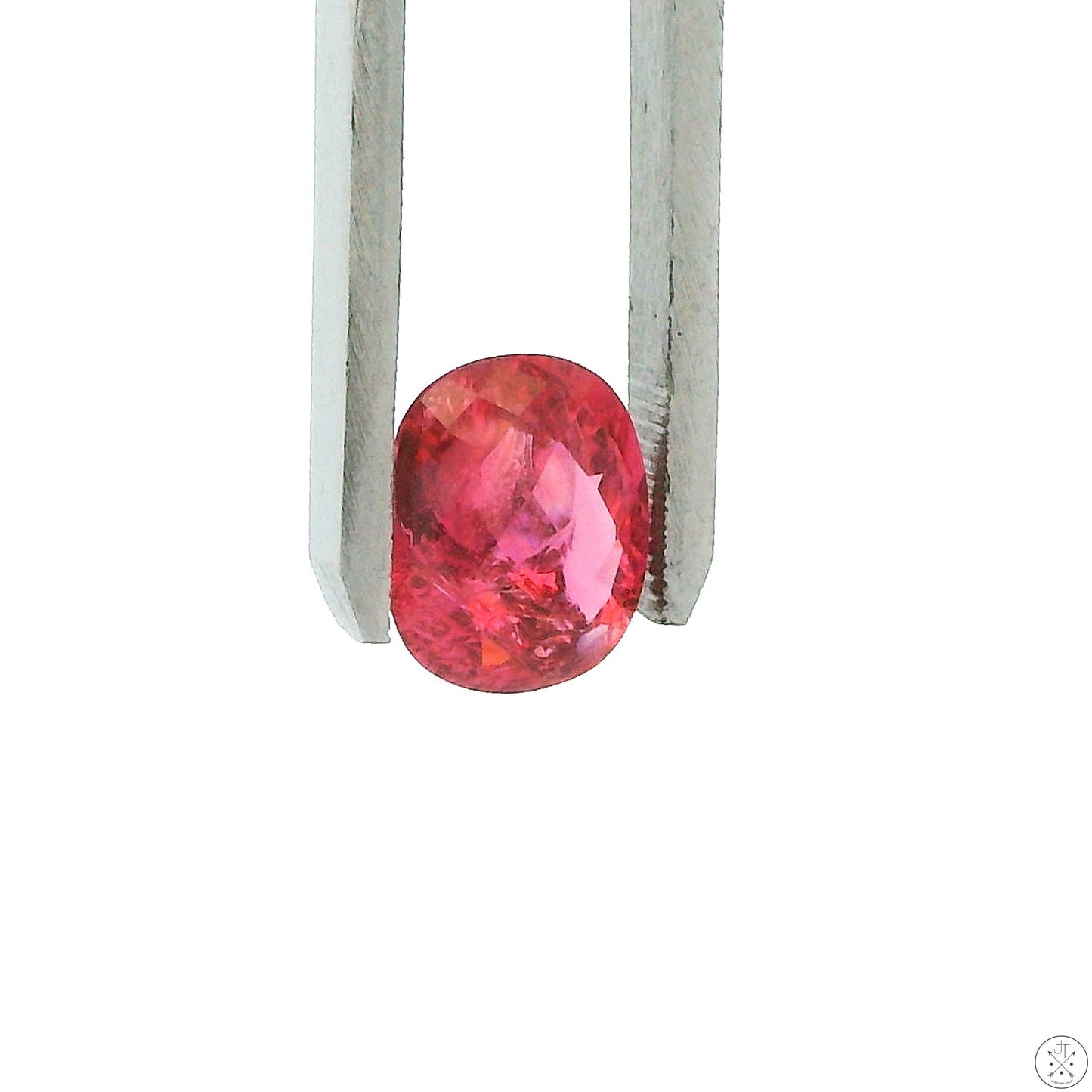 3.98 Carat Natural Pink Tourmaline 11 x 9 mm Cushion Faceted Gemstone Loose