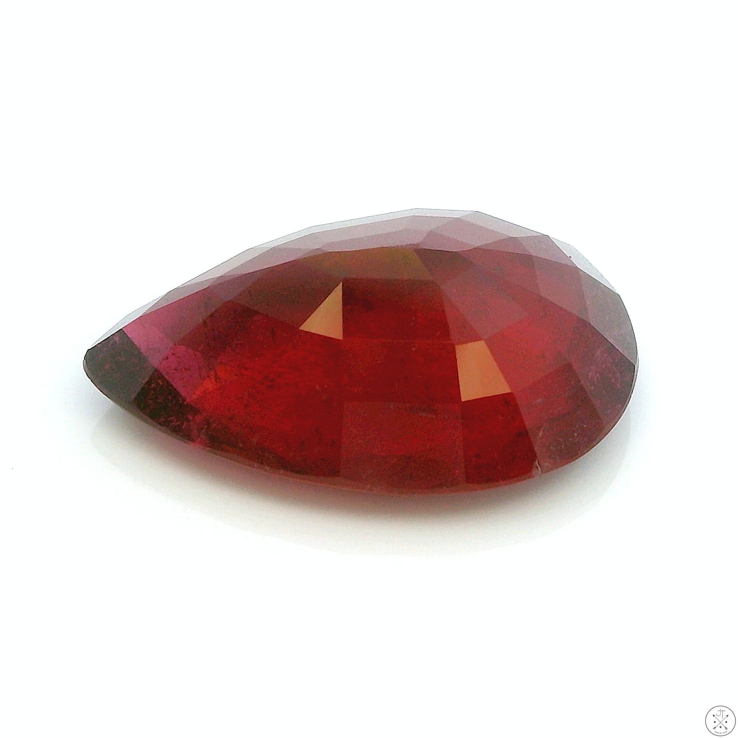 8.39 Carat Natural Rubellite Tourmaline 18 x 12 mm Pear Faceted Gemstone Loose
