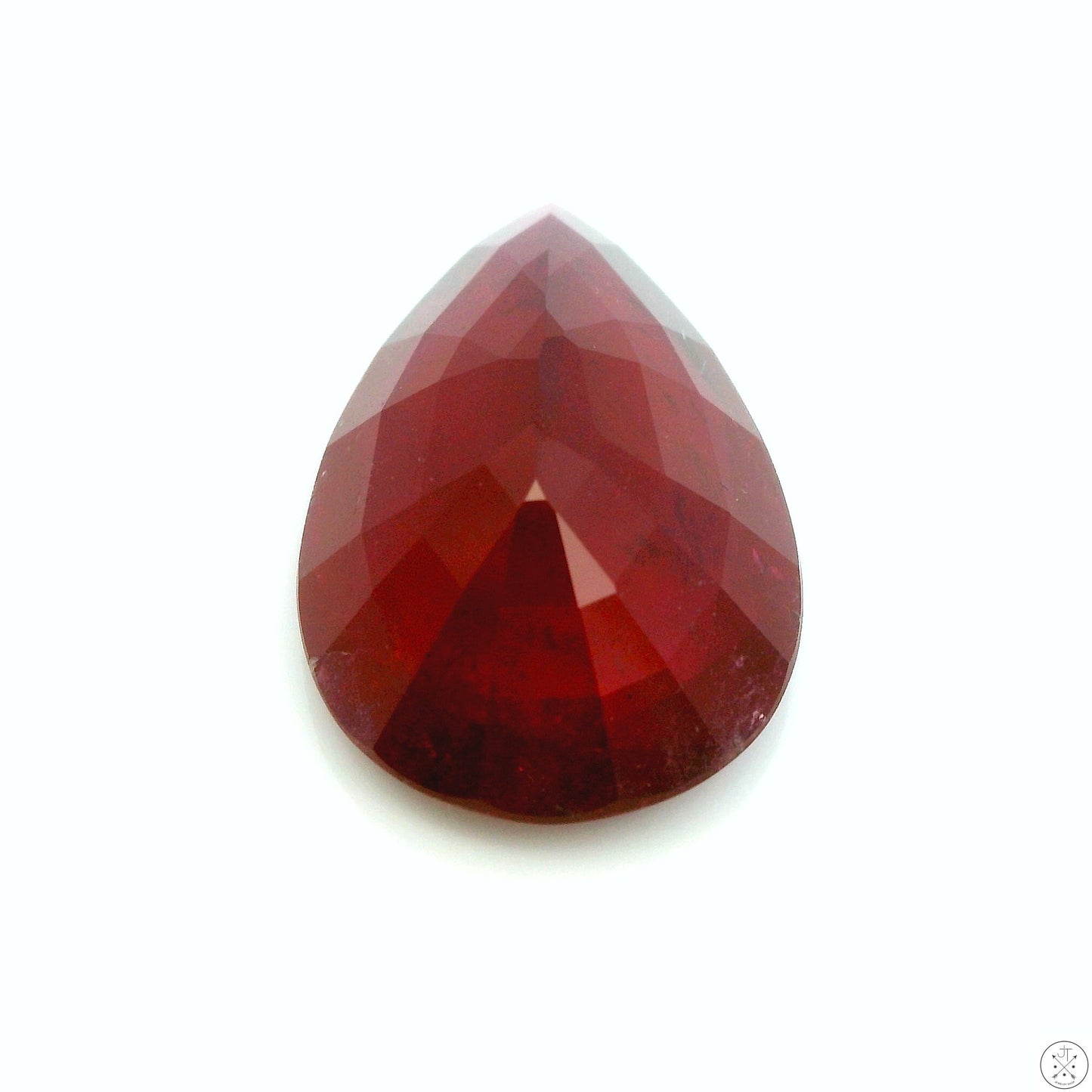 8.39 Carat Natural Rubellite Tourmaline 18 x 12 mm Pear Faceted Gemstone Loose