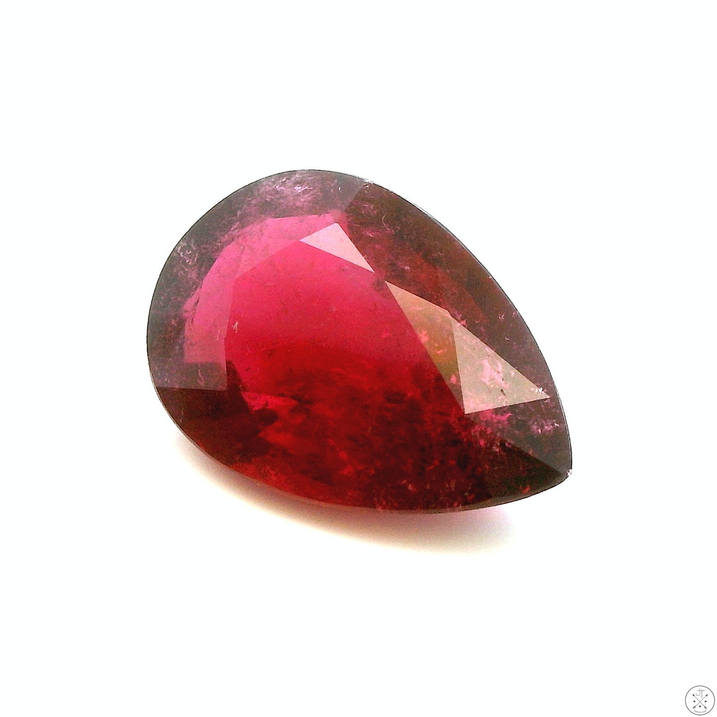 8.39 Carat Natural Rubellite Tourmaline 18 x 12 mm Pear Faceted Gemstone Loose