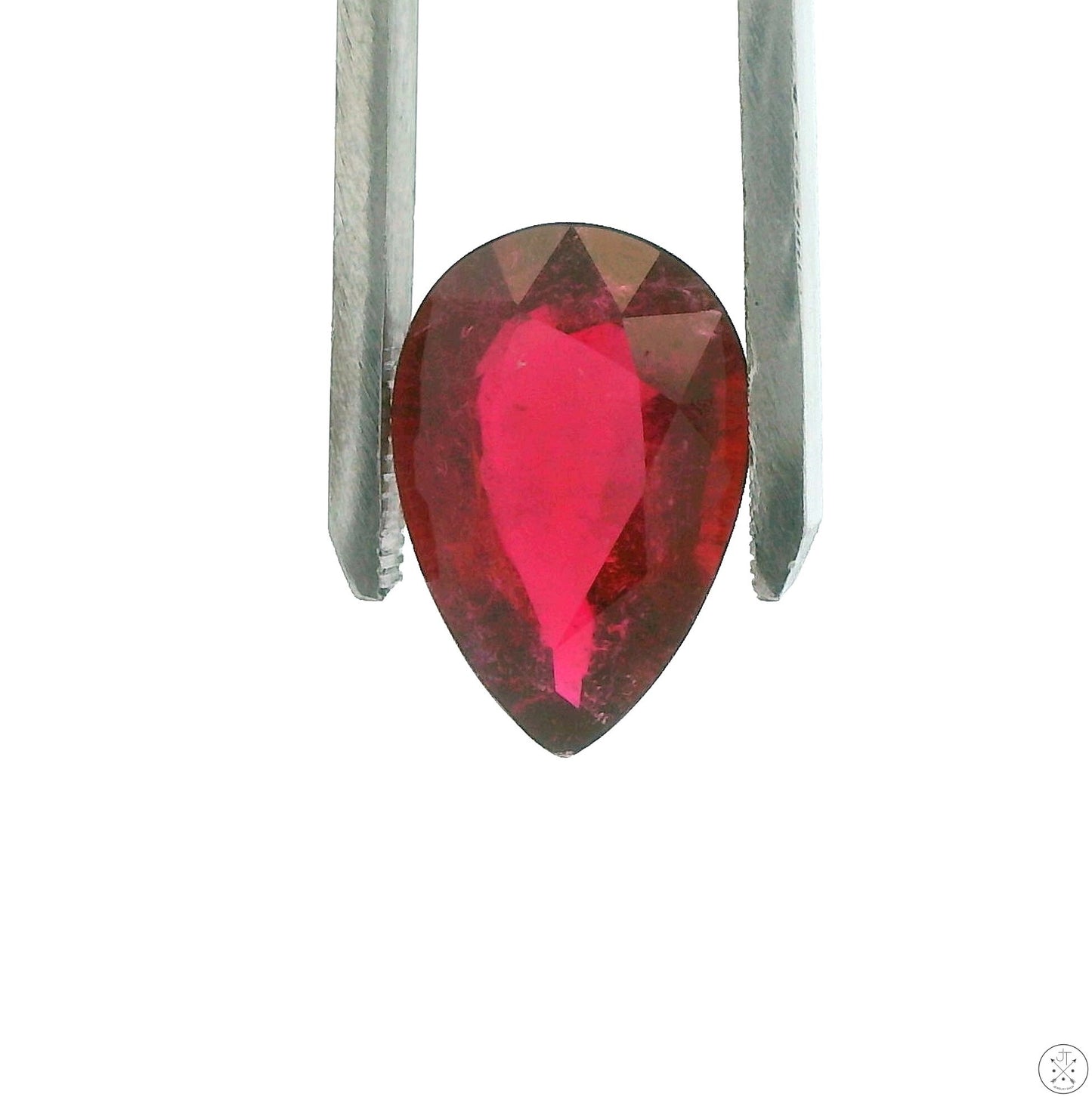 8.39 Carat Natural Rubellite Tourmaline 18 x 12 mm Pear Faceted Gemstone Loose