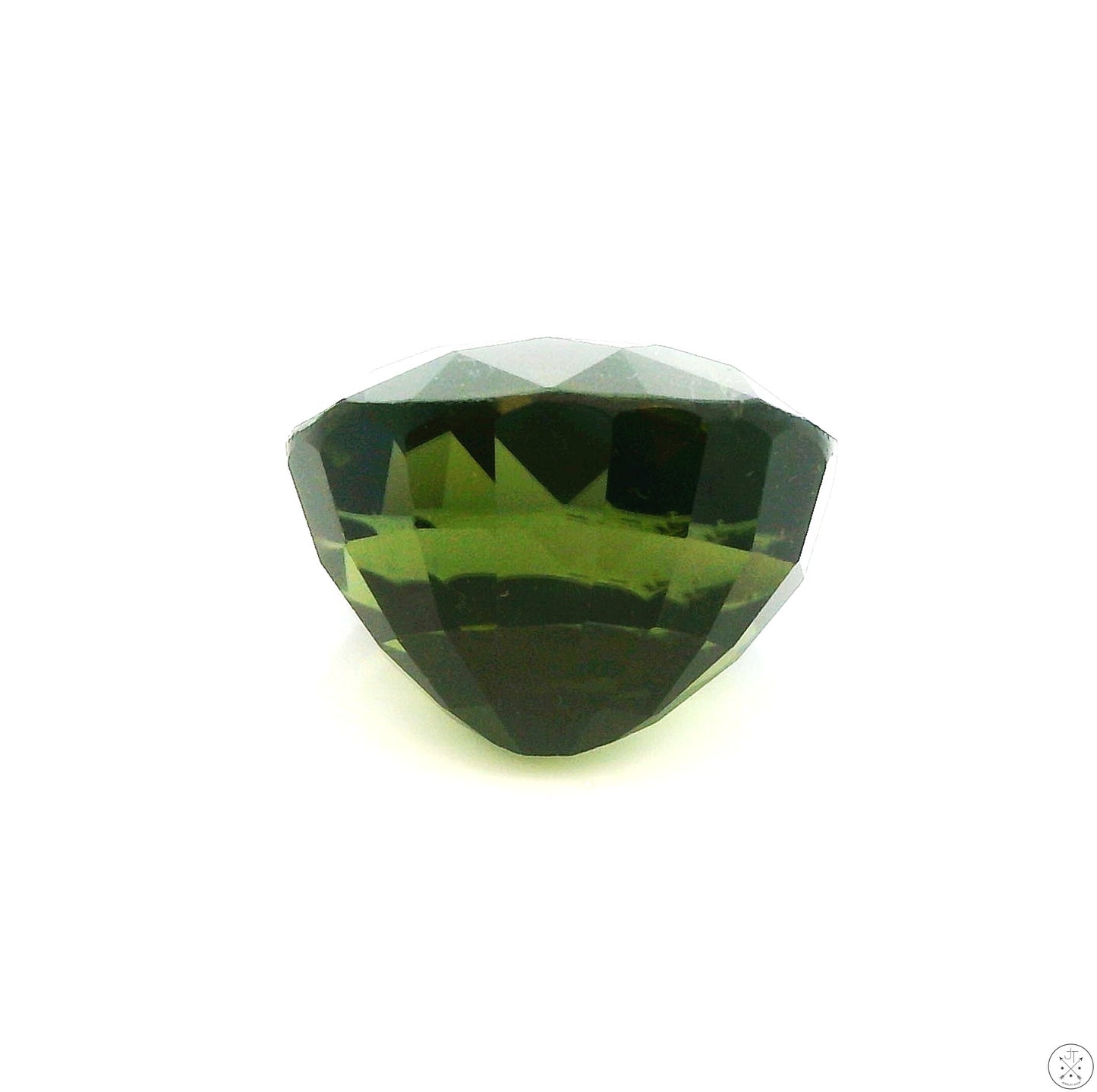 7.09 Carat Natural Green Tourmaline 12 x 10 mm Oval Faceted Gemstone Loose